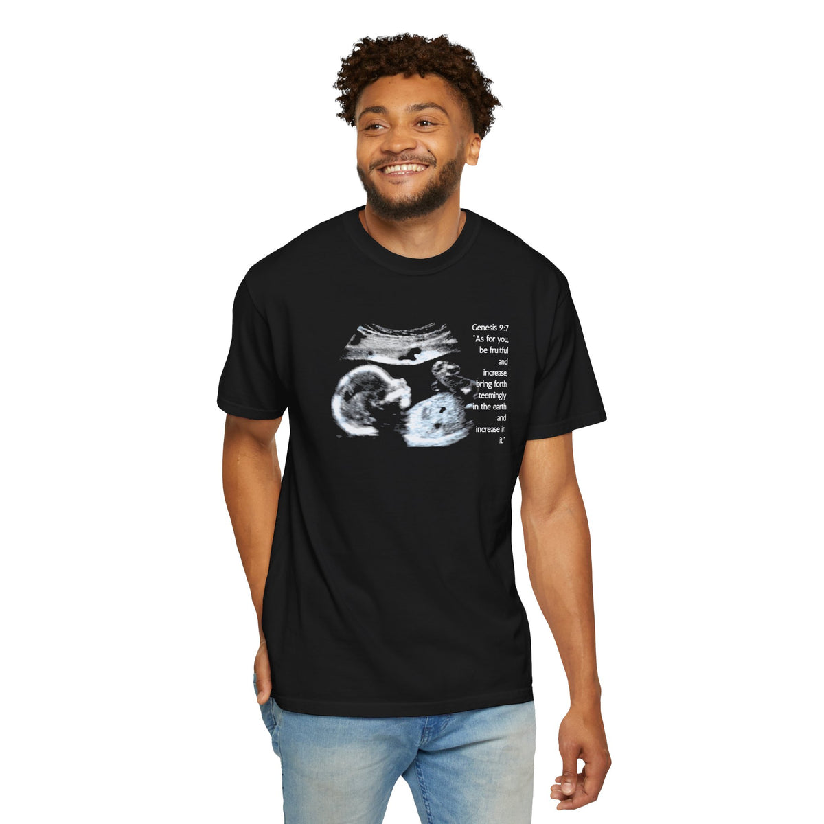 Pregnancy Support Tee - Ultrasound Bible Verse