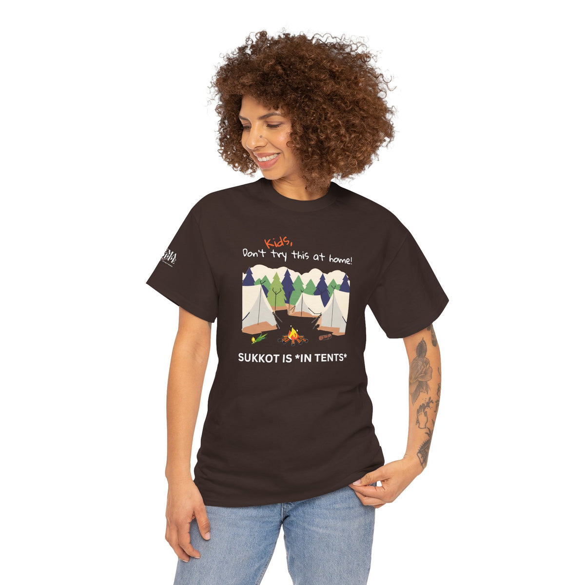 Kids, Don't Try This At Home Sukkot Shirt (dark colors)
