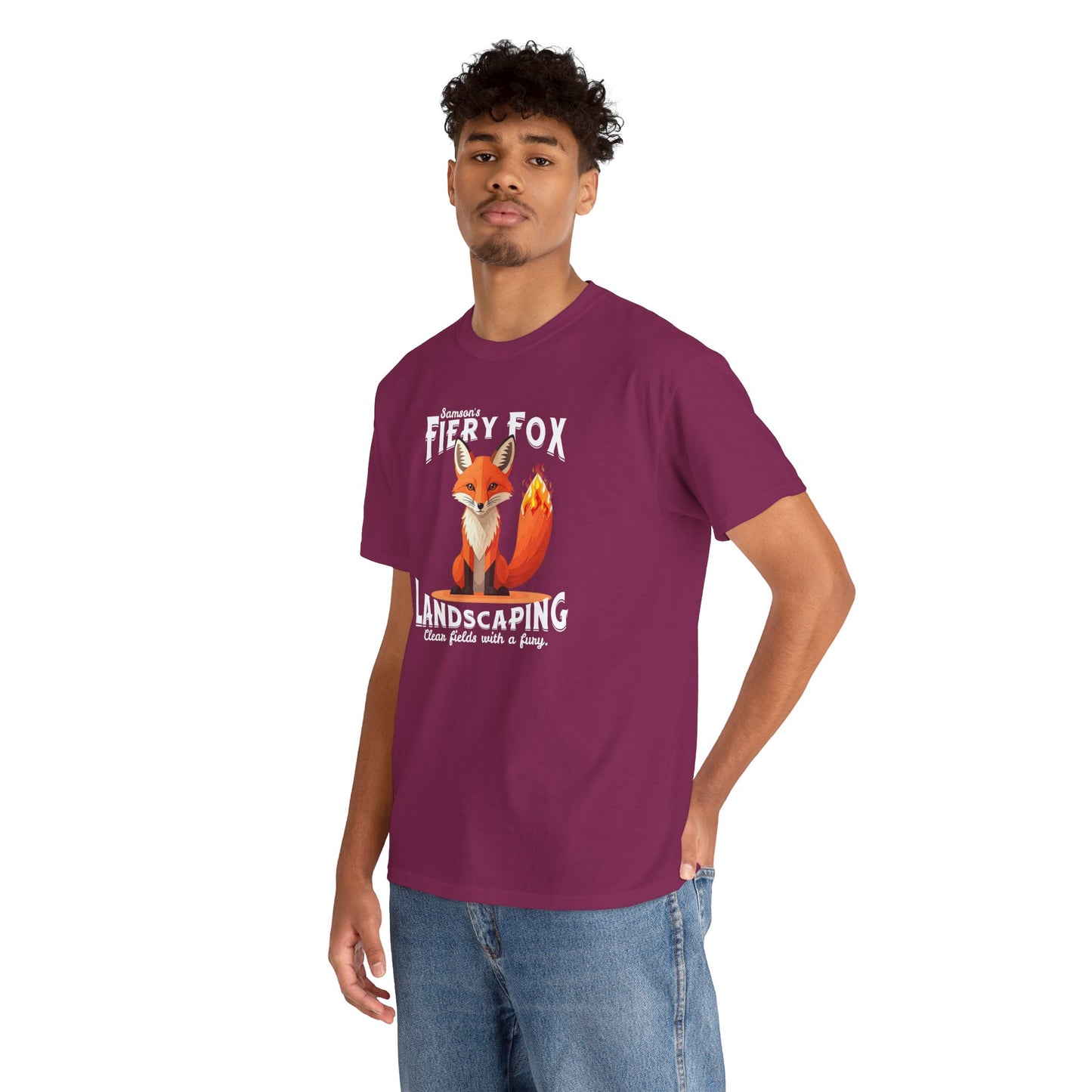 Fiery Fox Landscaping Unisex Heavy Cotton Tee - dark shades