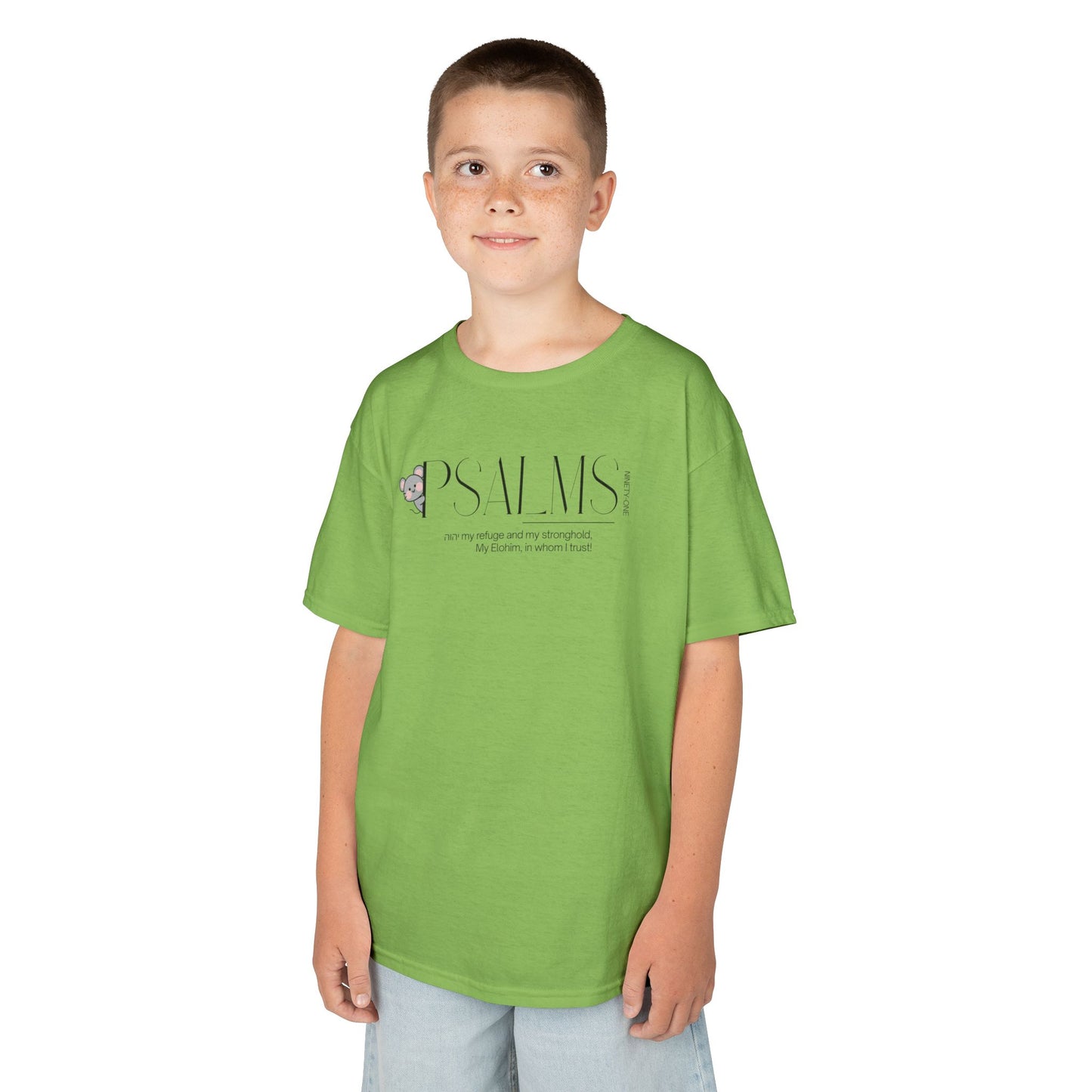 Psalm 91 Kids Tee — Cute Faith-Based Children's T-Shirt