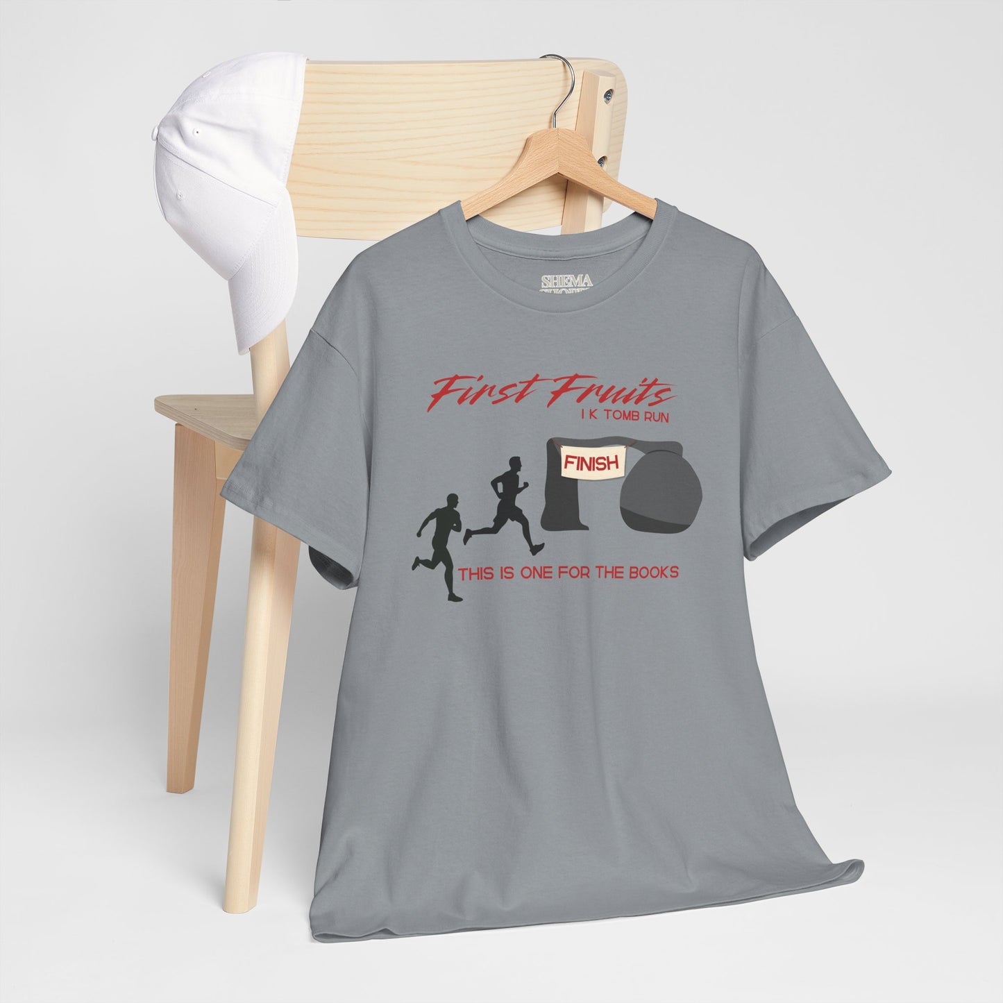 First Fruits 1k Tomb Run Unisex Tee - Funny Biblical Design