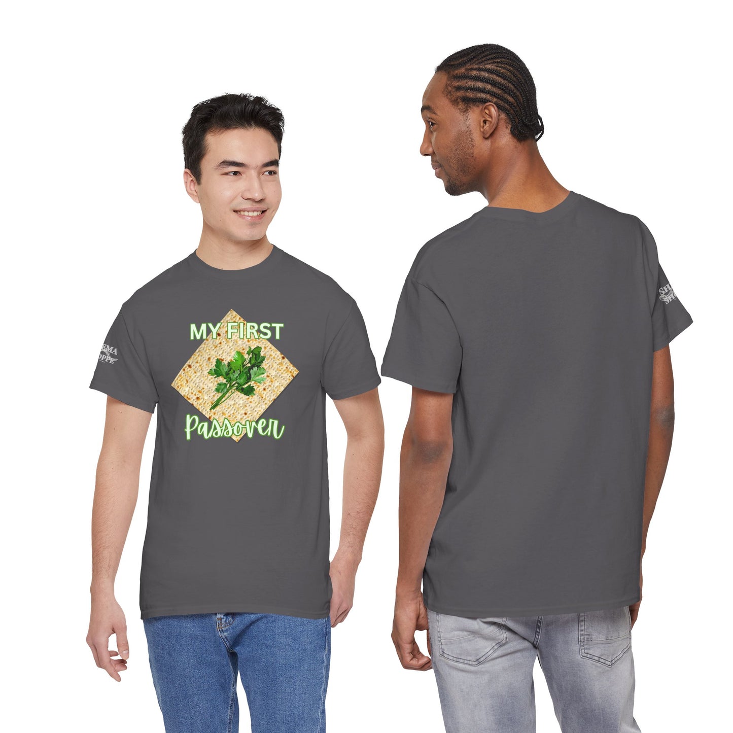 Adults My First Passover T‑Shirt — Seder Matzo & Parsley Pesach Tee