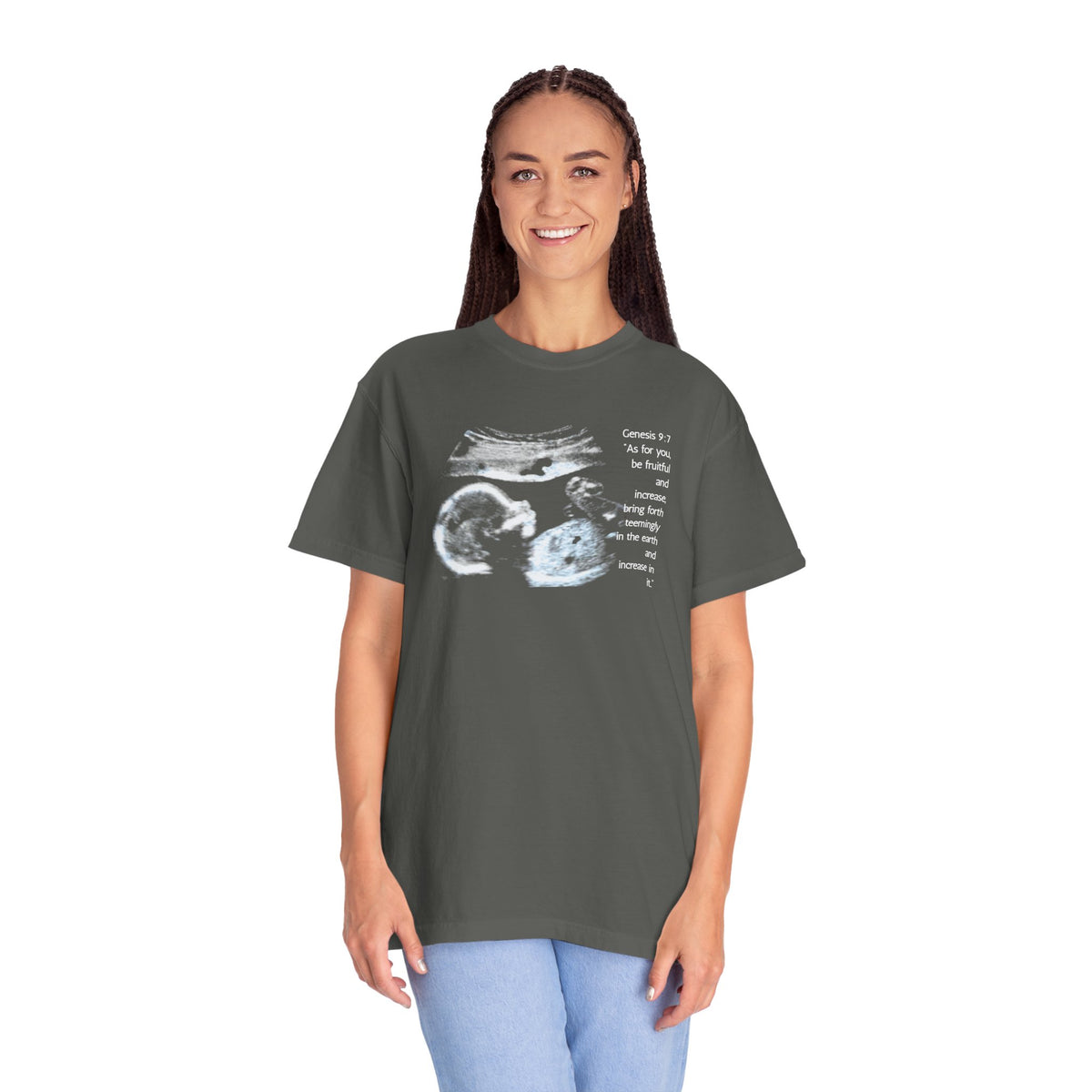 Pregnancy Support Tee - Ultrasound Bible Verse