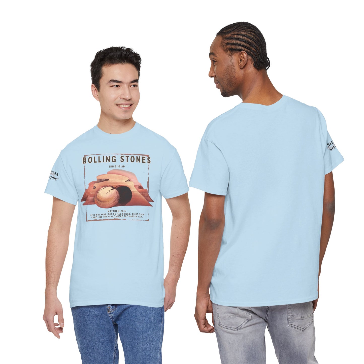 Rolling Stones Since 33 AD Biblical Graphic Tee — "Hebrew Hahas" Vintage Faith Shirt