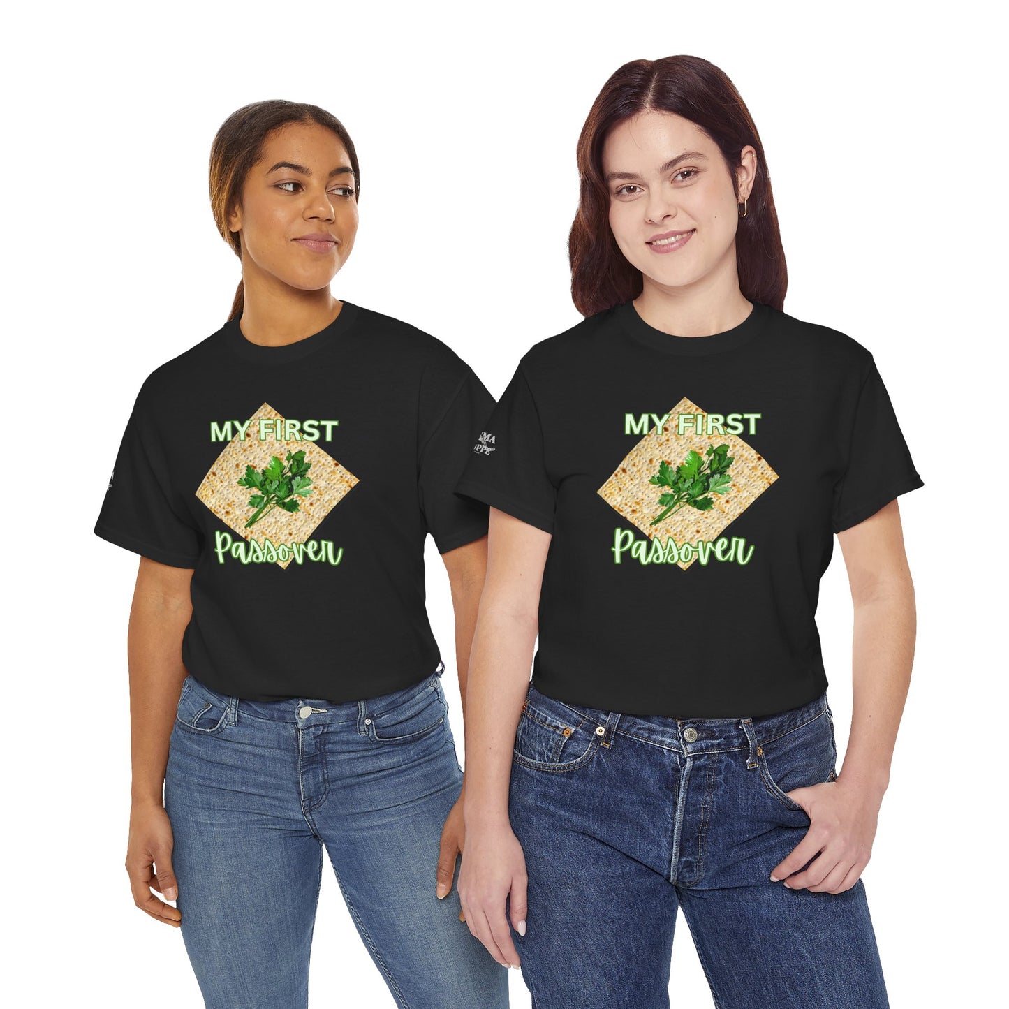 Adults My First Passover T‑Shirt — Seder Matzo & Parsley Pesach Tee