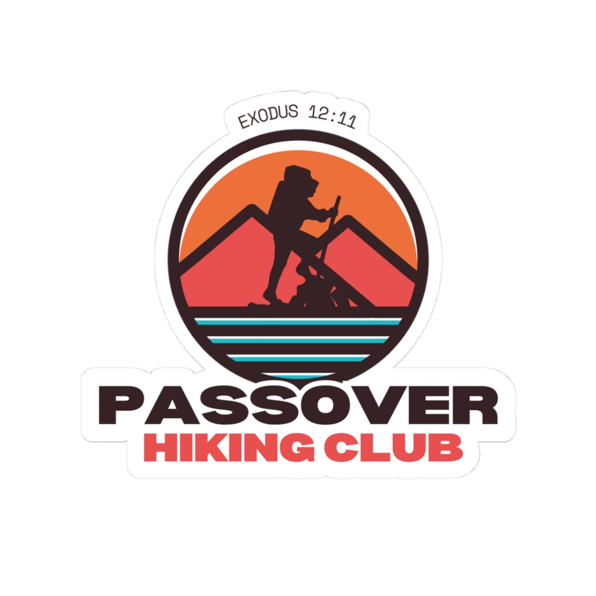 Passover Hiking Club Kiss-Cut Stickers