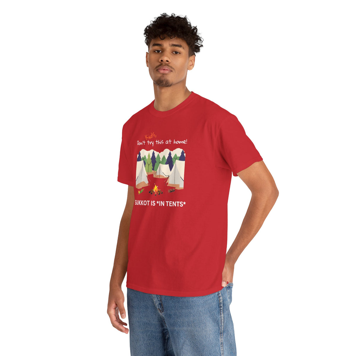 Kids, Don't Try This At Home Sukkot Shirt (dark colors)