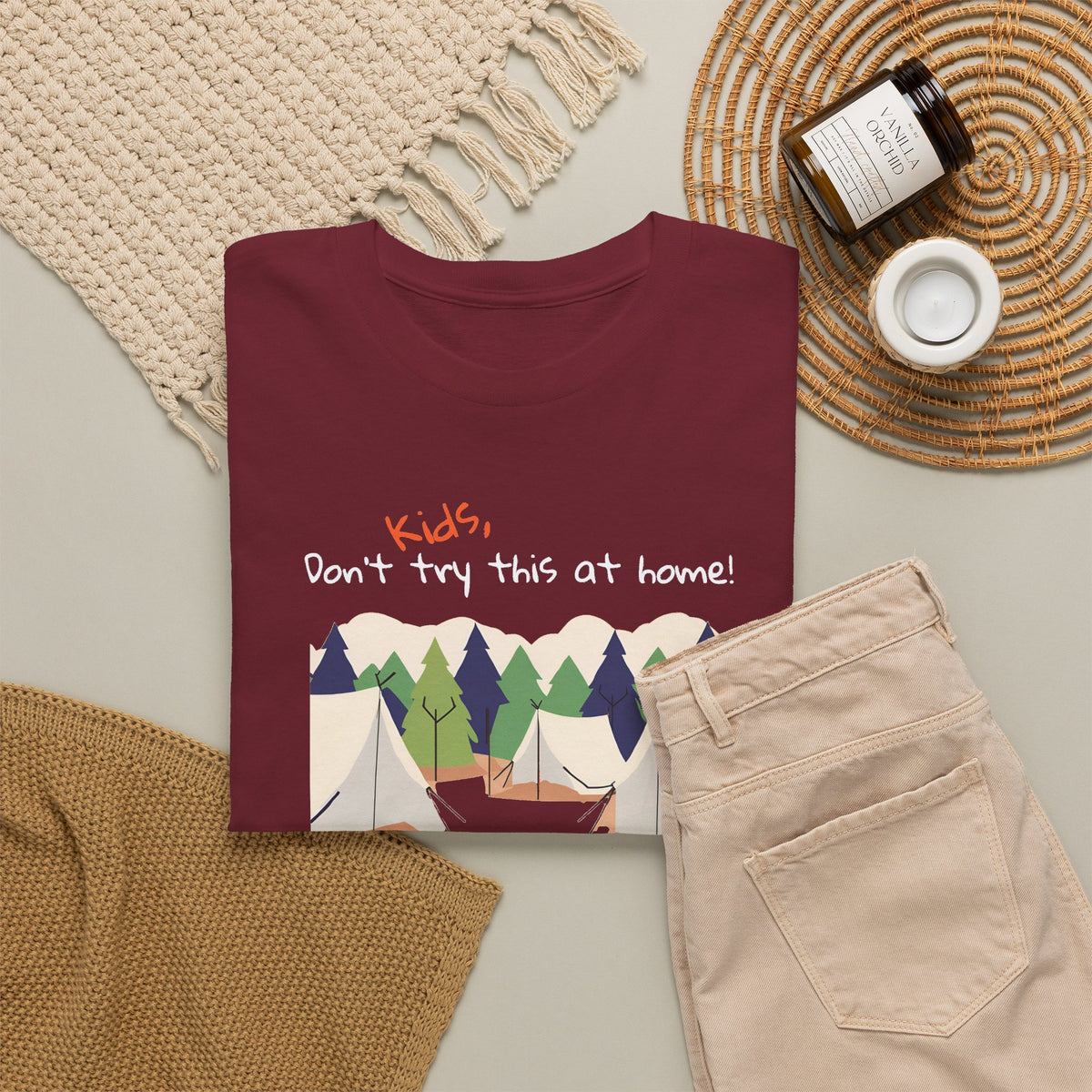 Kids, Don't Try This At Home Sukkot Shirt (dark colors)