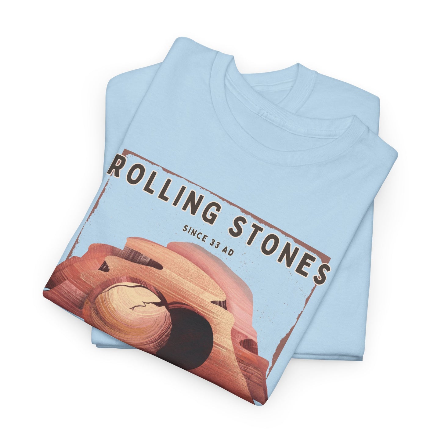 Rolling Stones Since 33 AD Biblical Graphic Tee — "Hebrew Hahas" Vintage Faith Shirt