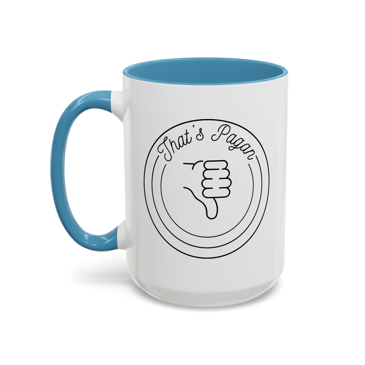 That's Pagan Thumbs Down Accent Coffee Mug