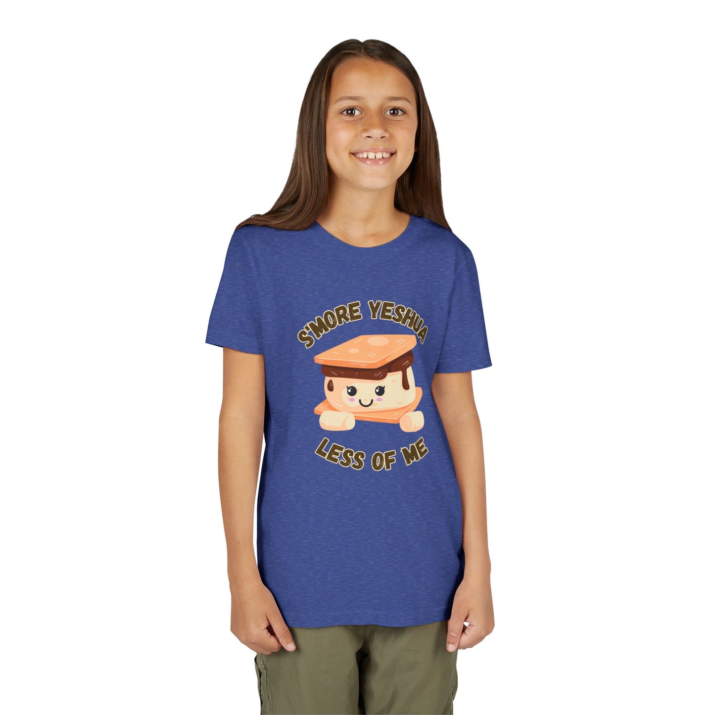 Youth T-Shirt - More Yeshua, Less of Me Shirt Cute S'mores for Sukkot
