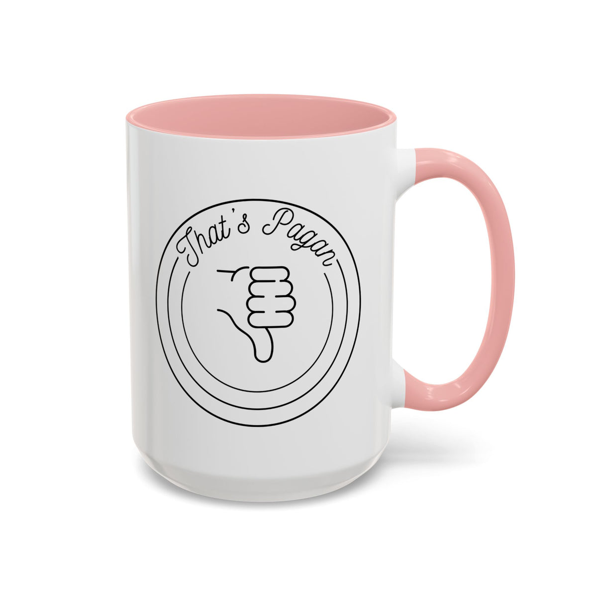 That's Pagan Thumbs Down Accent Coffee Mug