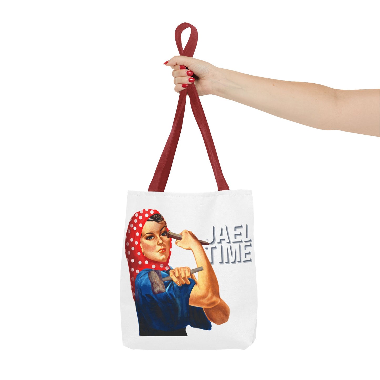 Tote Bag - Jael Time Empowering Design Tent Peg and Hammer Bag