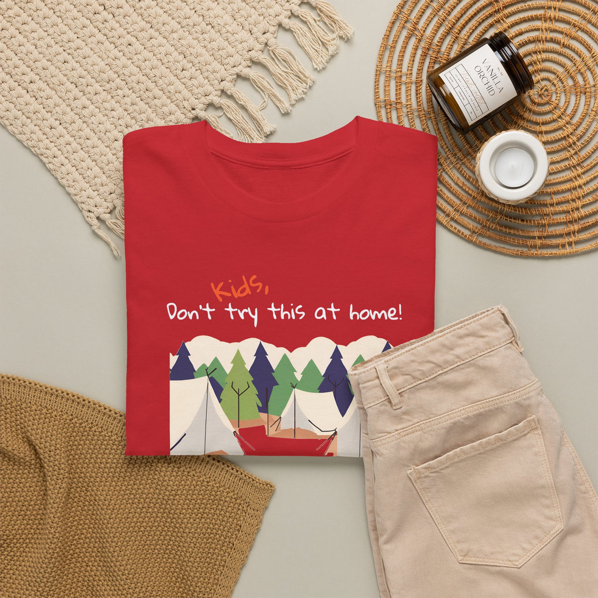 Kids, Don't Try This At Home Sukkot Shirt (dark colors)