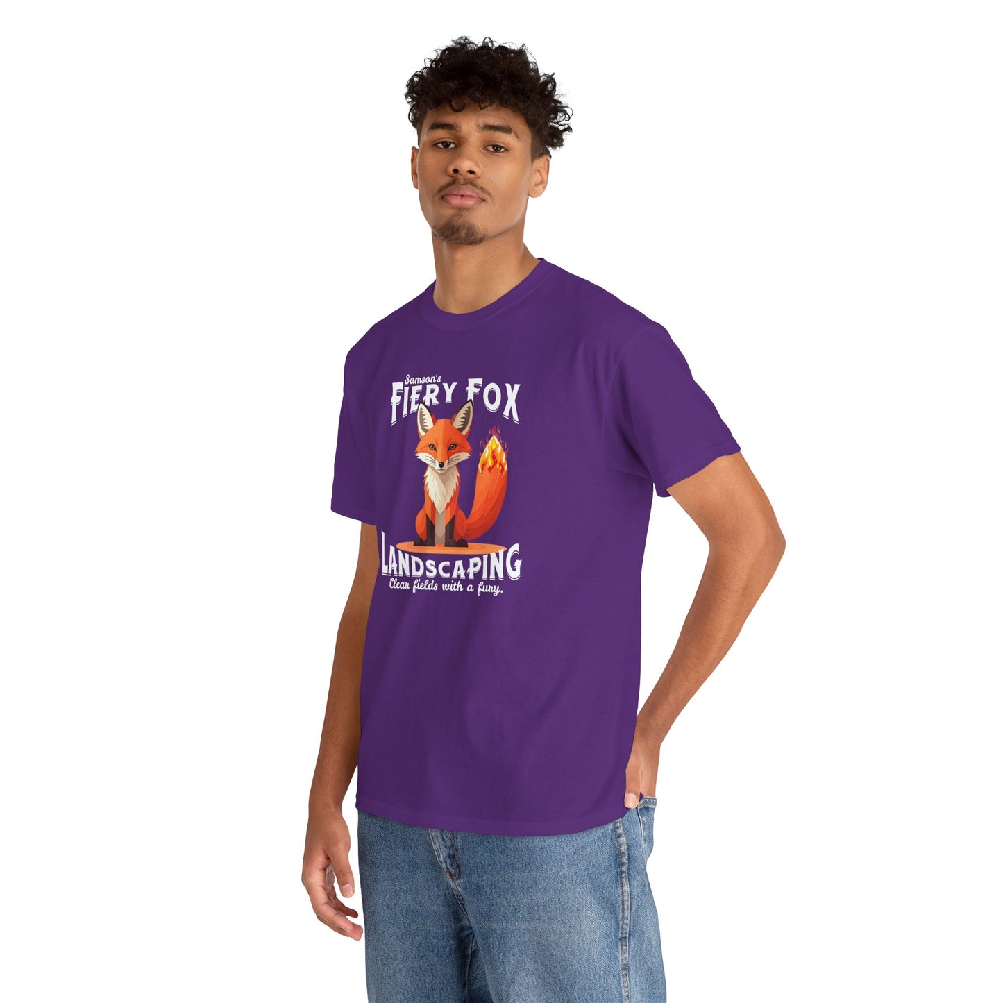 Fiery Fox Landscaping Unisex Heavy Cotton Tee - dark shades