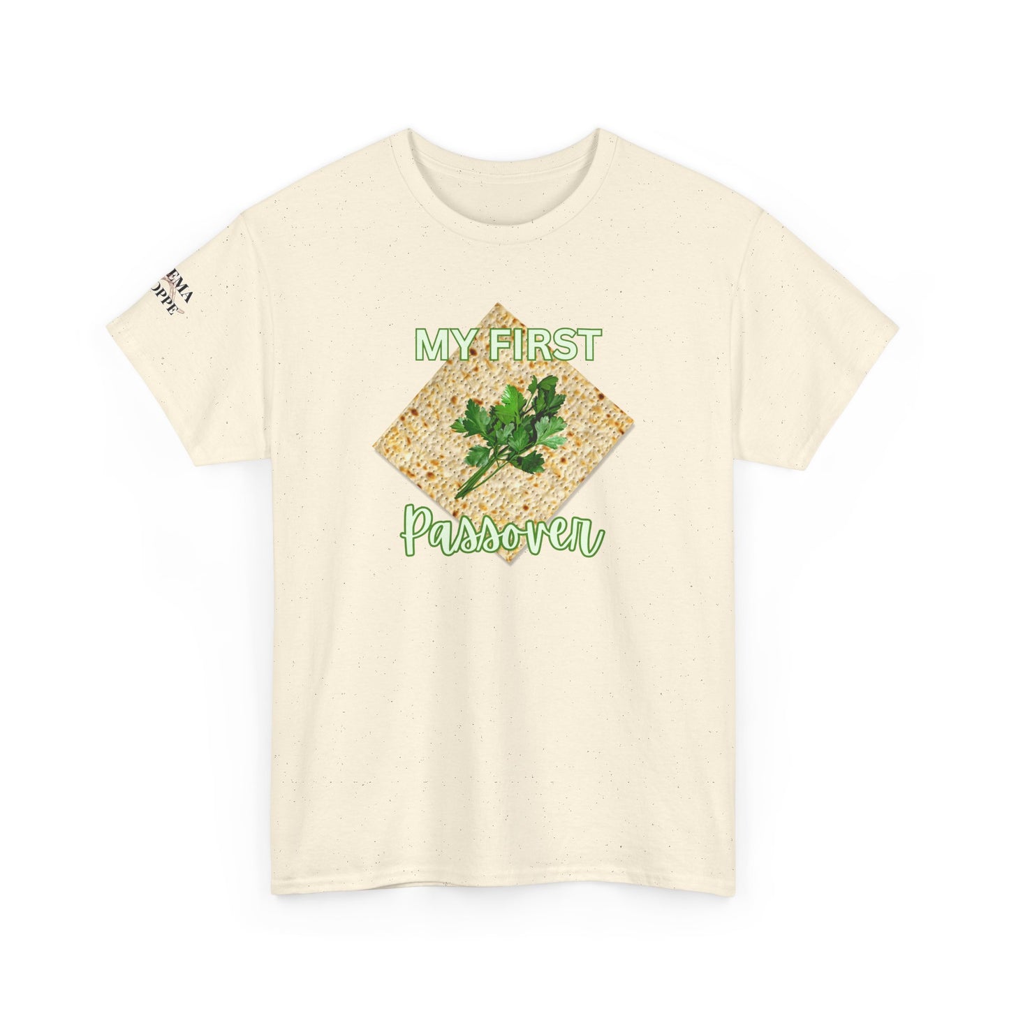 Adults My First Passover T‑Shirt — Seder Matzo & Parsley Pesach Tee