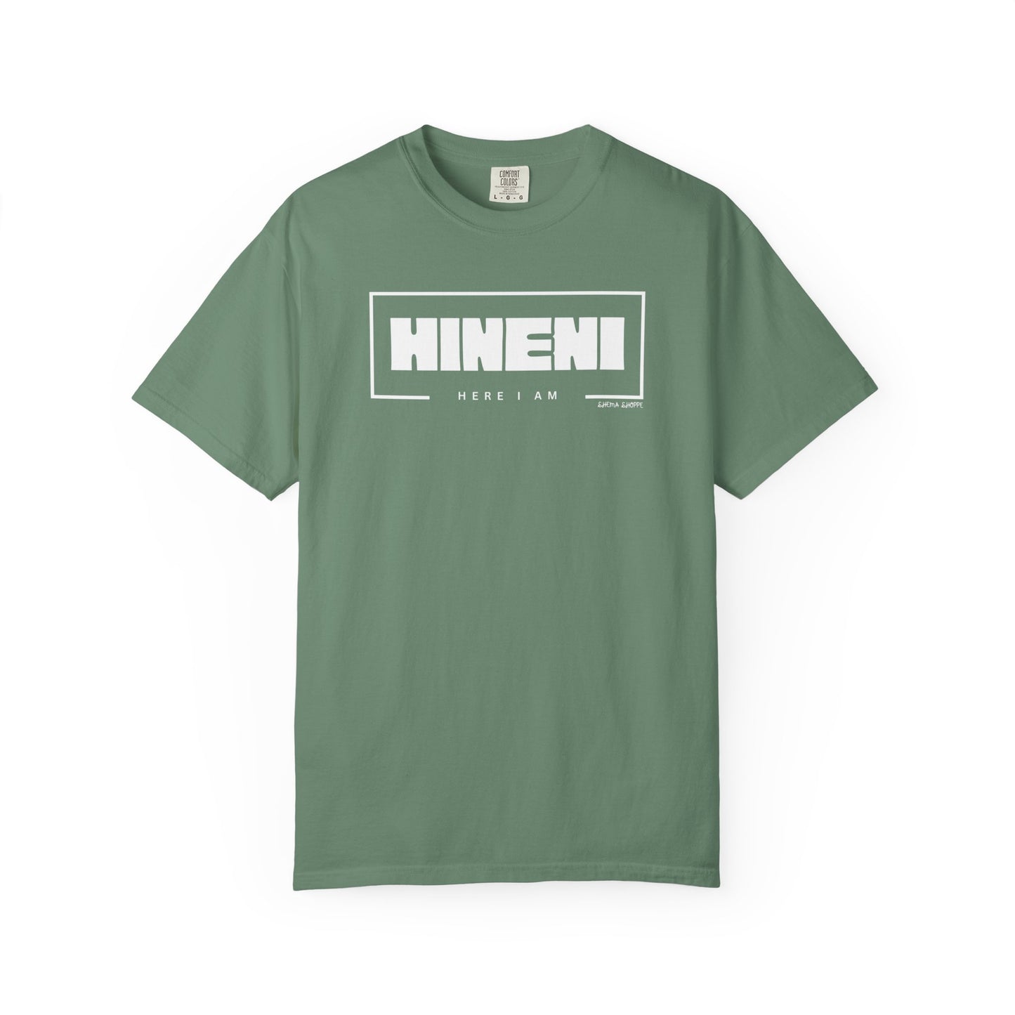 Hineni Hebrew Unisex T-Shirt - Here I am Comfort Color Cotton Shirt