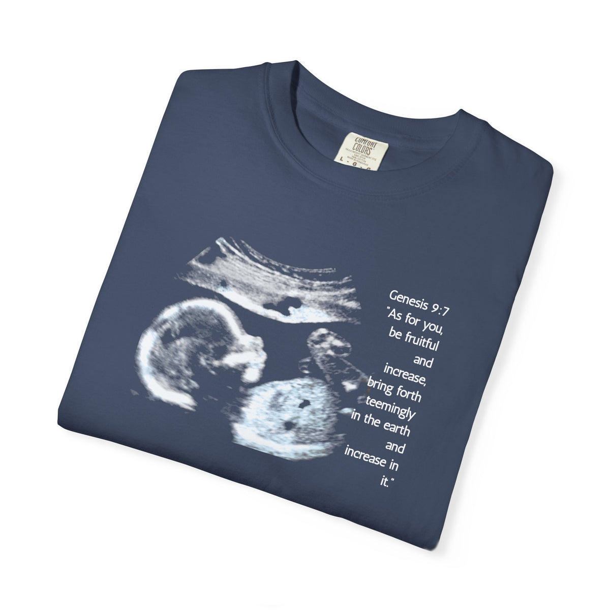 Pregnancy Support Tee - Ultrasound Bible Verse