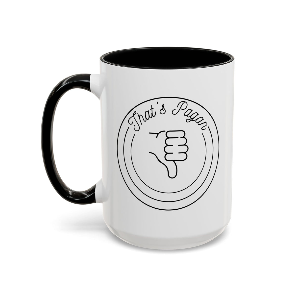 That's Pagan Thumbs Down Accent Coffee Mug