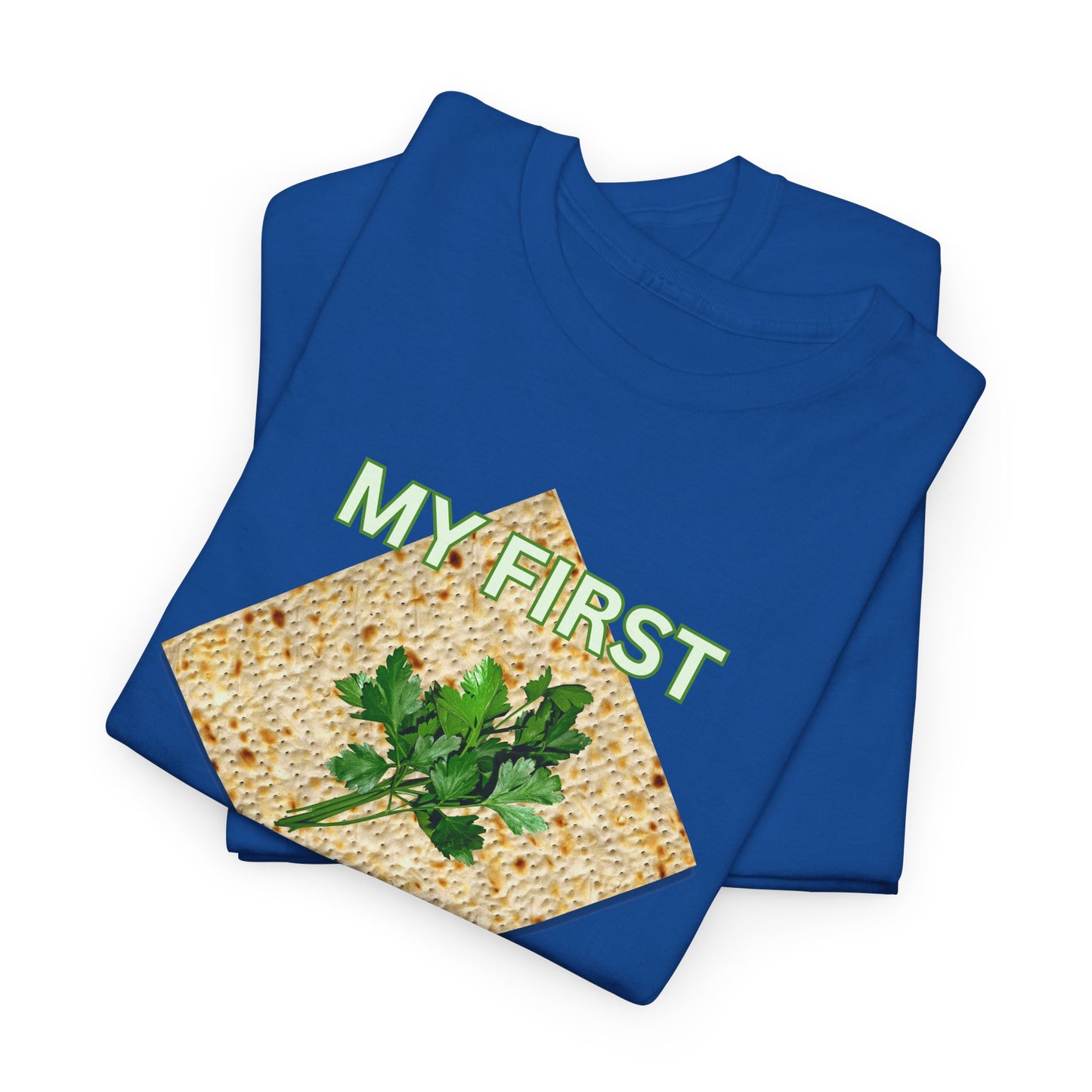 Adults My First Passover T‑Shirt — Seder Matzo & Parsley Pesach Tee