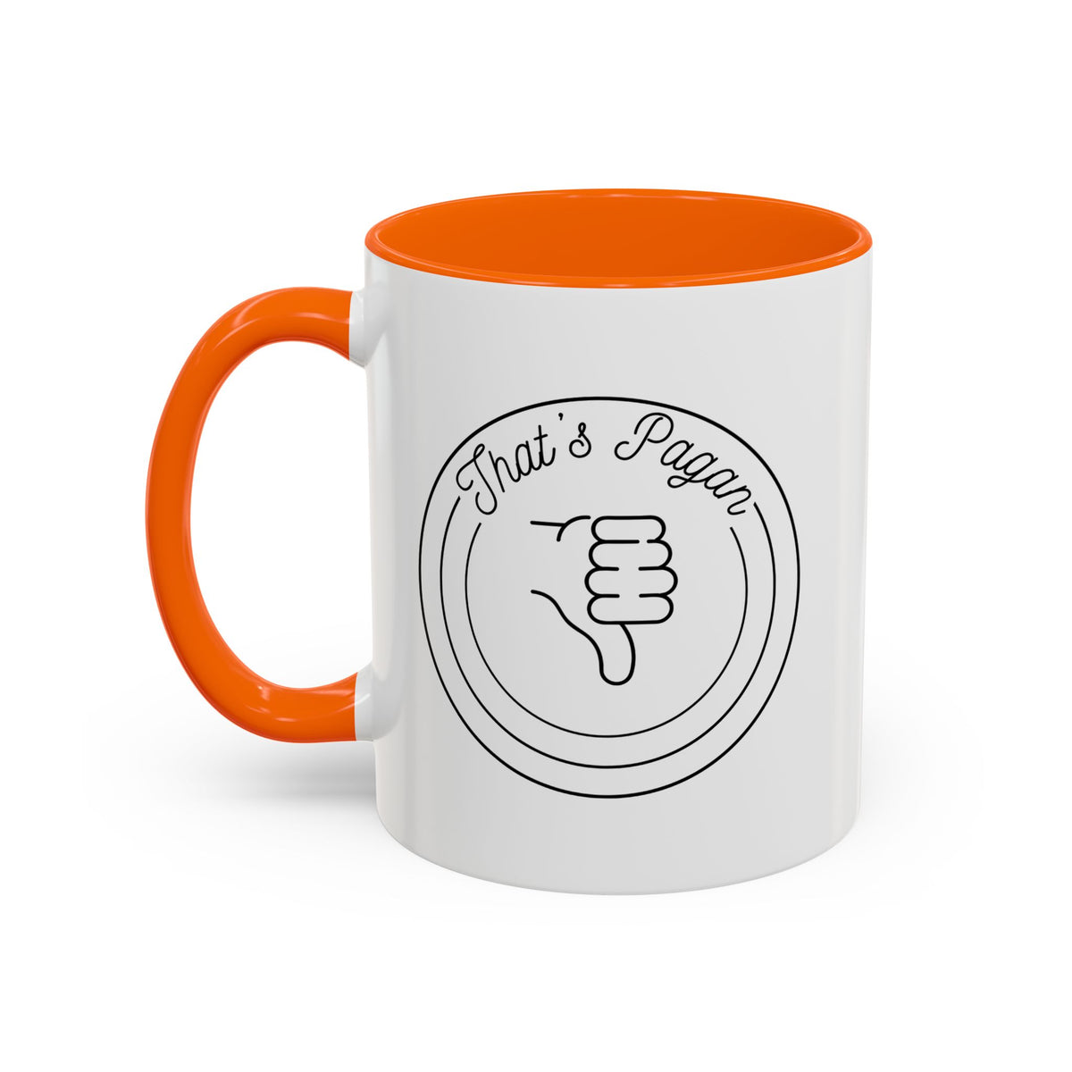 That's Pagan Thumbs Down Accent Coffee Mug