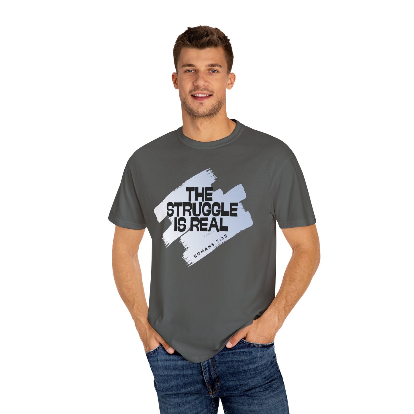 Inspirational Struggle T-Shirt - Romans 7:15, Motivational Tee, Faith-Based Apparel