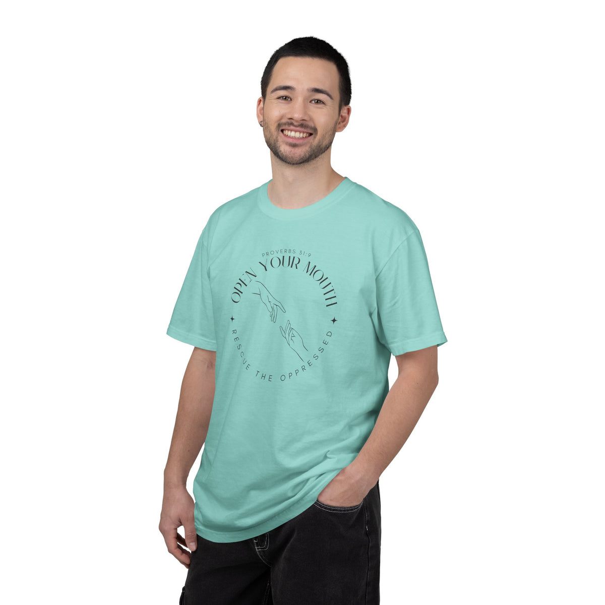 Proverbs 31:9 Unisex T-shirt - Speak Up Against Human Trafficking - 100% Cotton