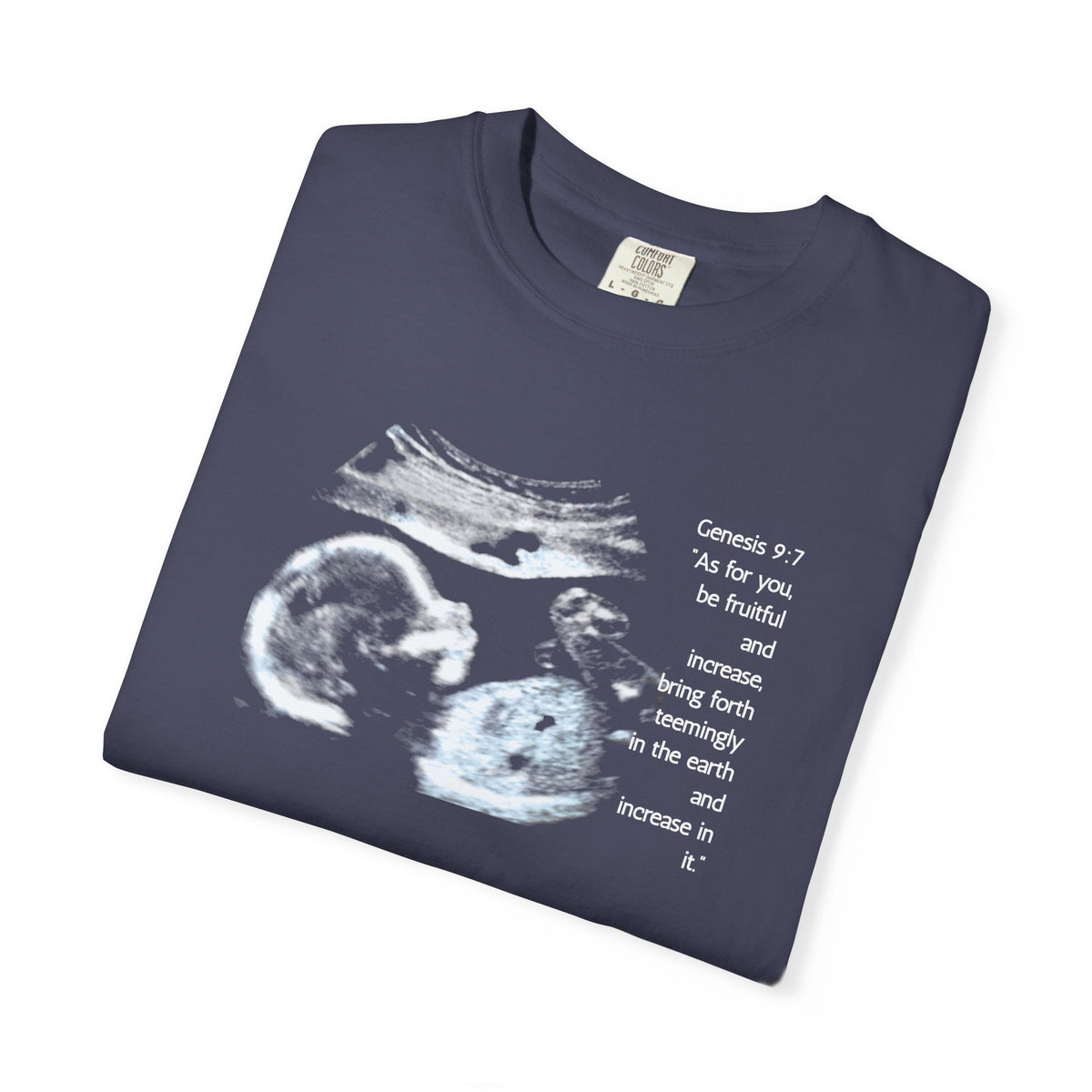 Pregnancy Support Tee - Ultrasound Bible Verse
