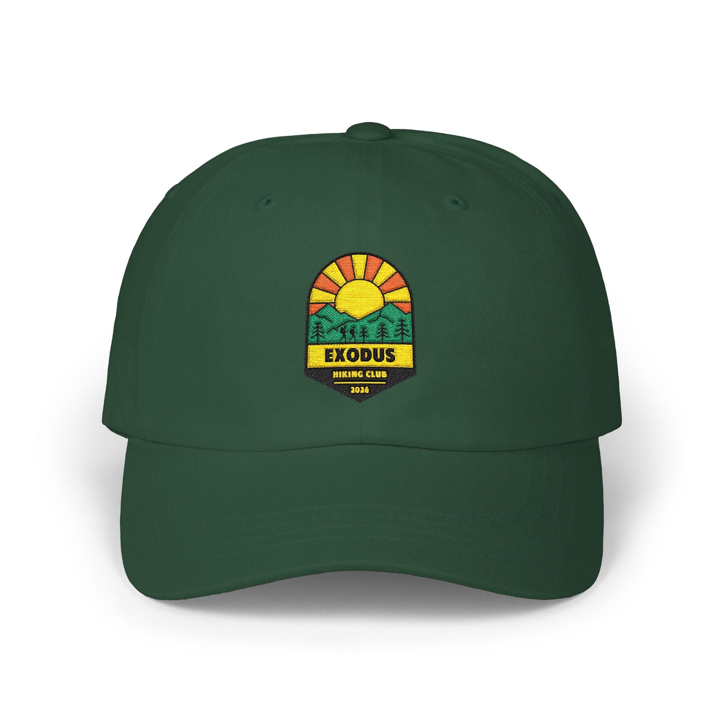 Exodus Hiking Club Patch Embroidered Cotton Dad Cap Hat