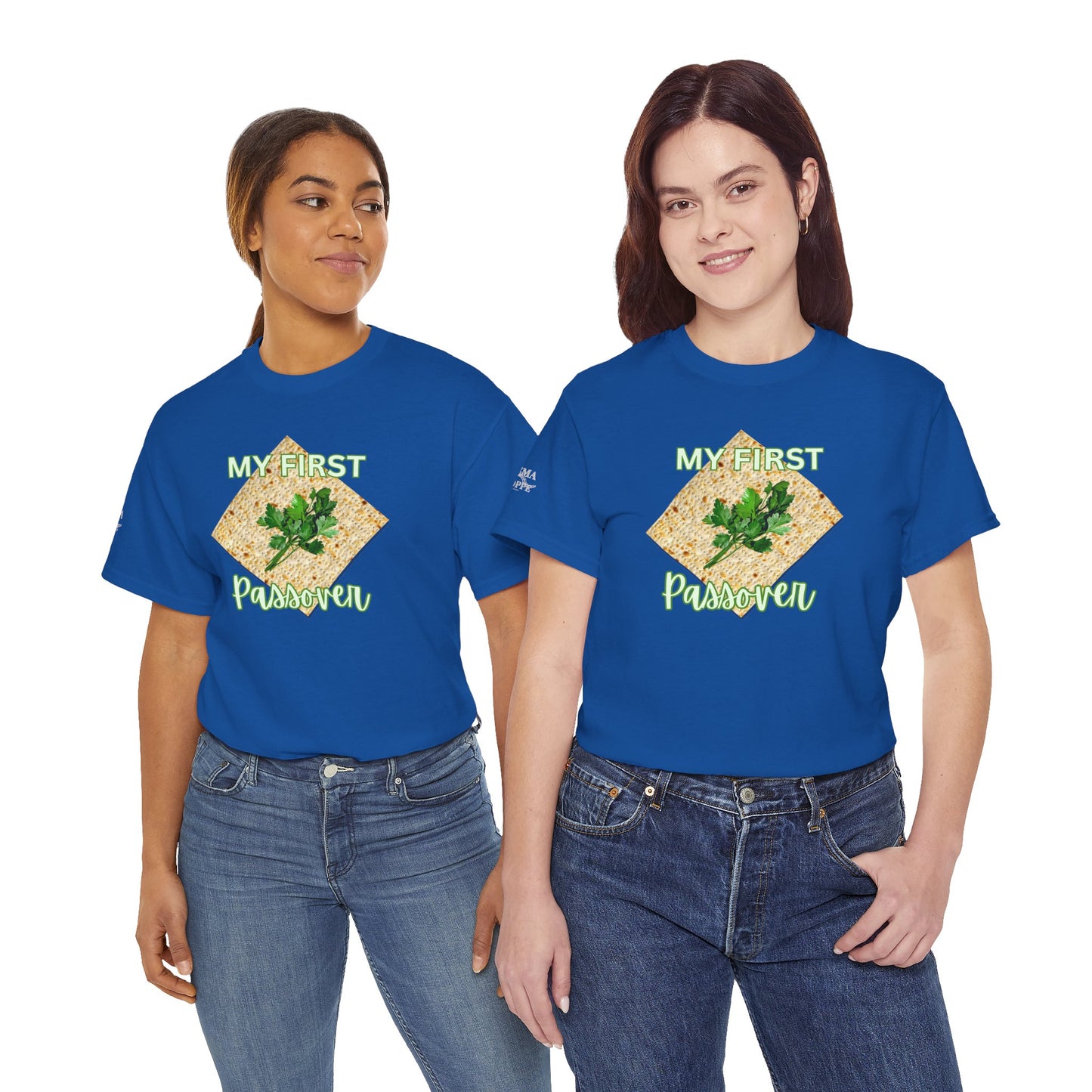 Adults My First Passover T‑Shirt — Seder Matzo & Parsley Pesach Tee