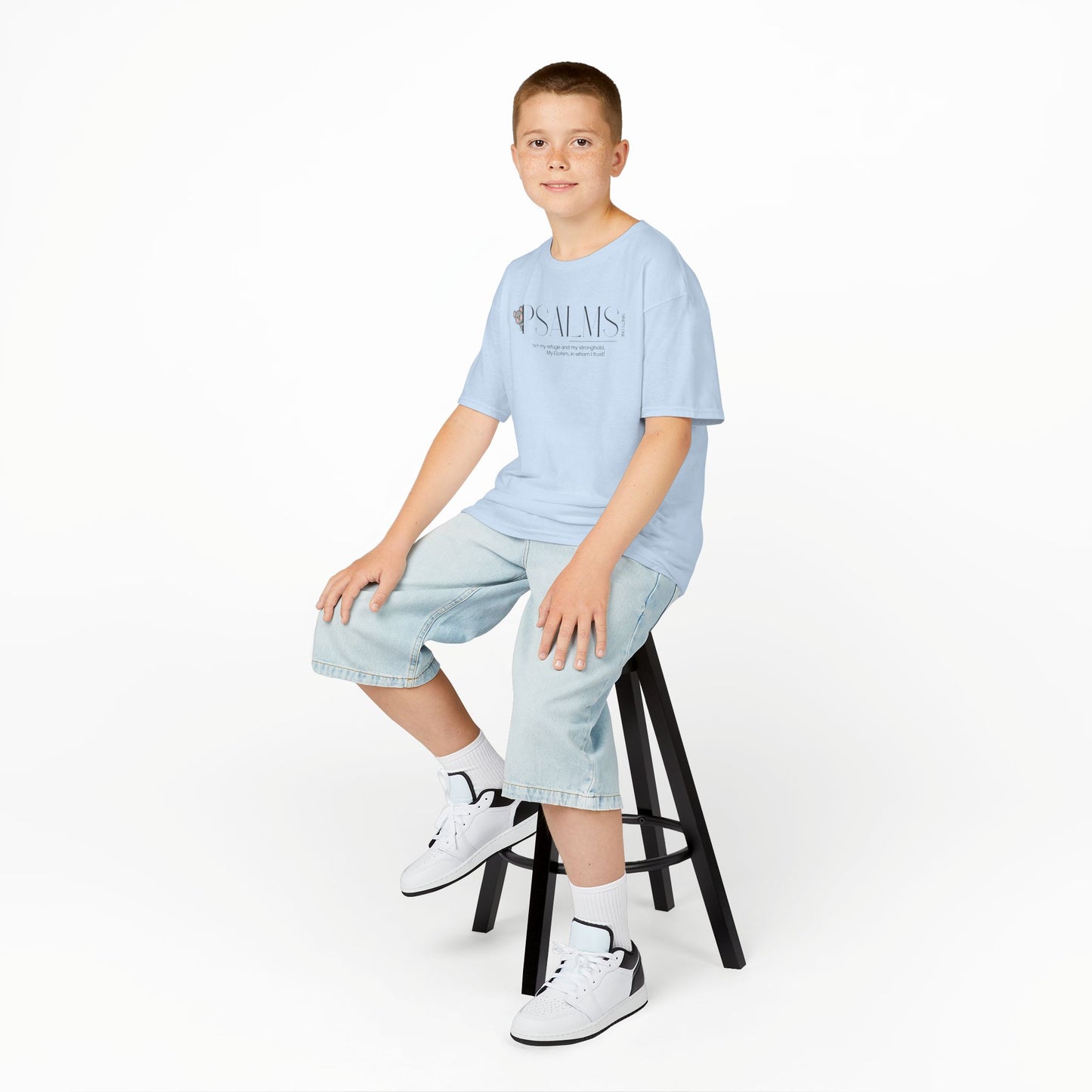Psalm 91 Kids Tee — Cute Faith-Based Children's T-Shirt