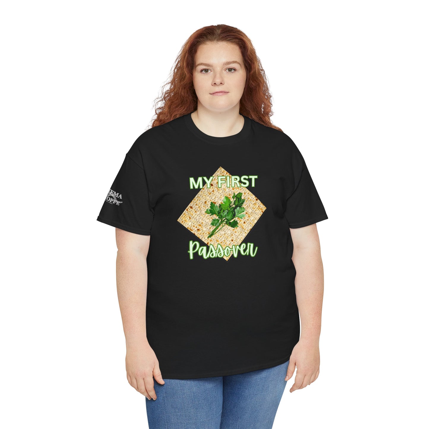 Adults My First Passover T‑Shirt — Seder Matzo & Parsley Pesach Tee