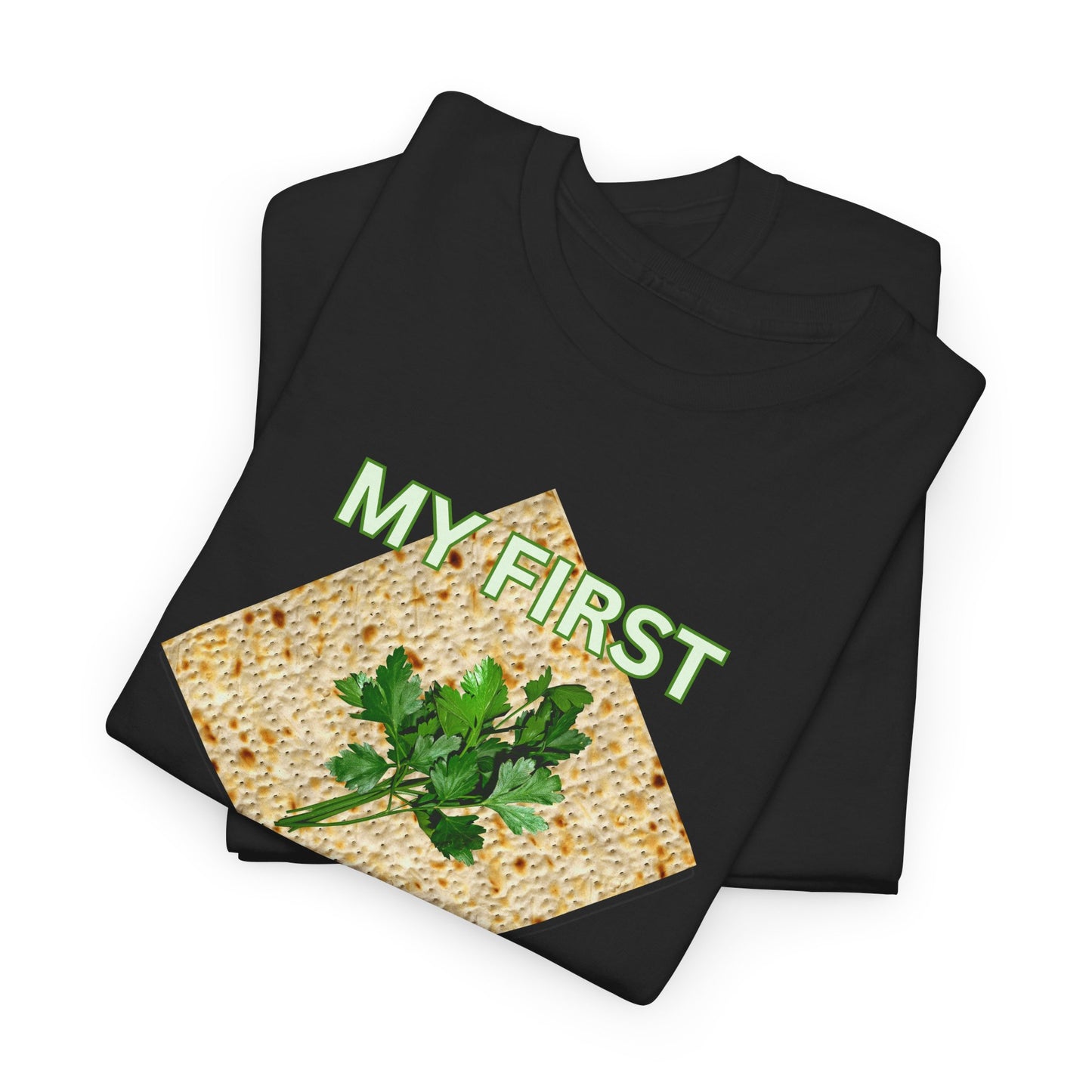 Adults My First Passover T‑Shirt — Seder Matzo & Parsley Pesach Tee