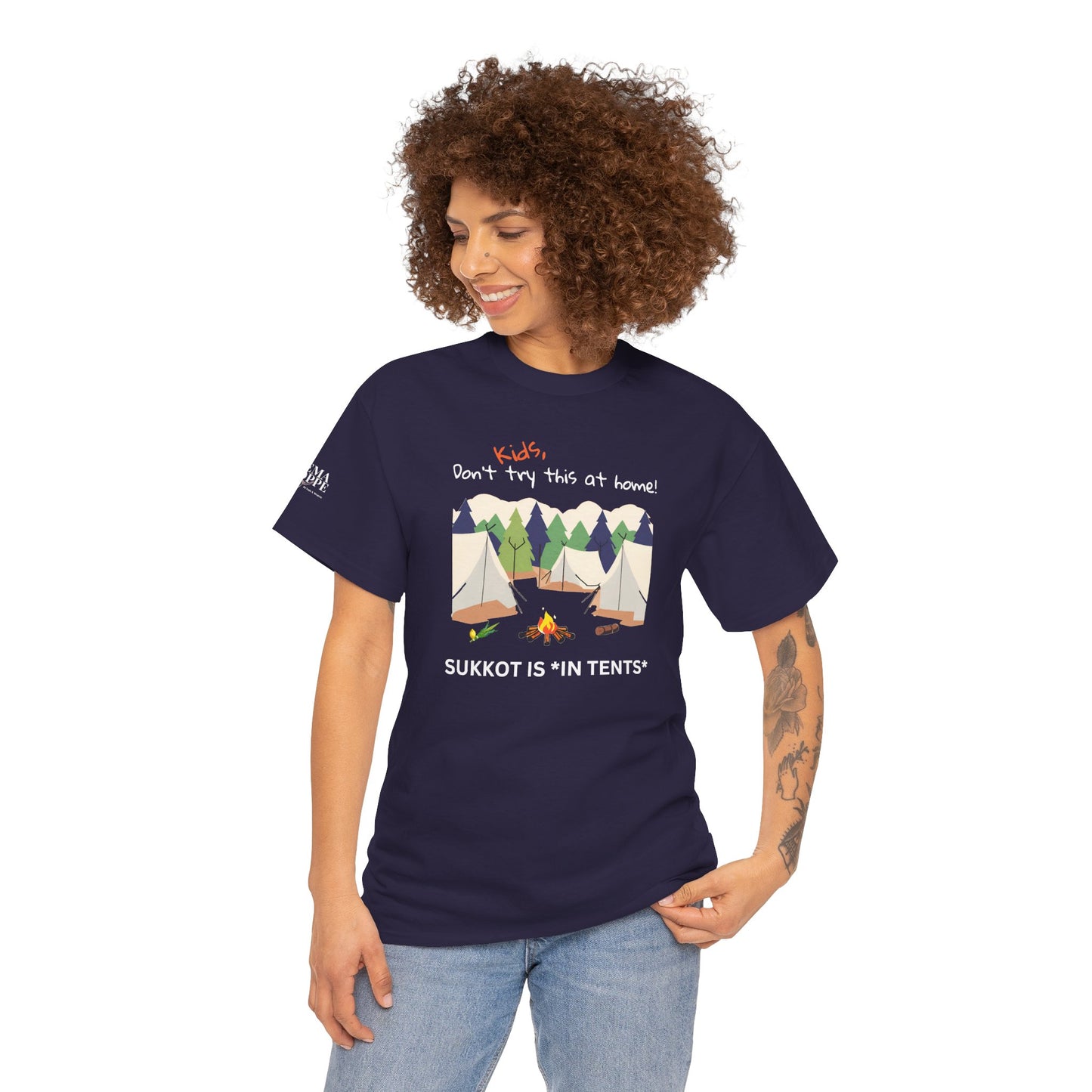Kids, Don't Try This At Home Sukkot Shirt (dark colors)