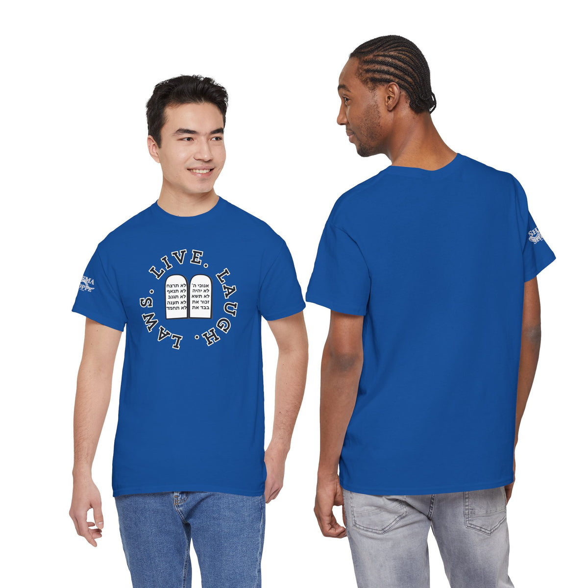 Live Laugh Laws T‑Shirt — Legal Humor Tee with Open Book Graphic