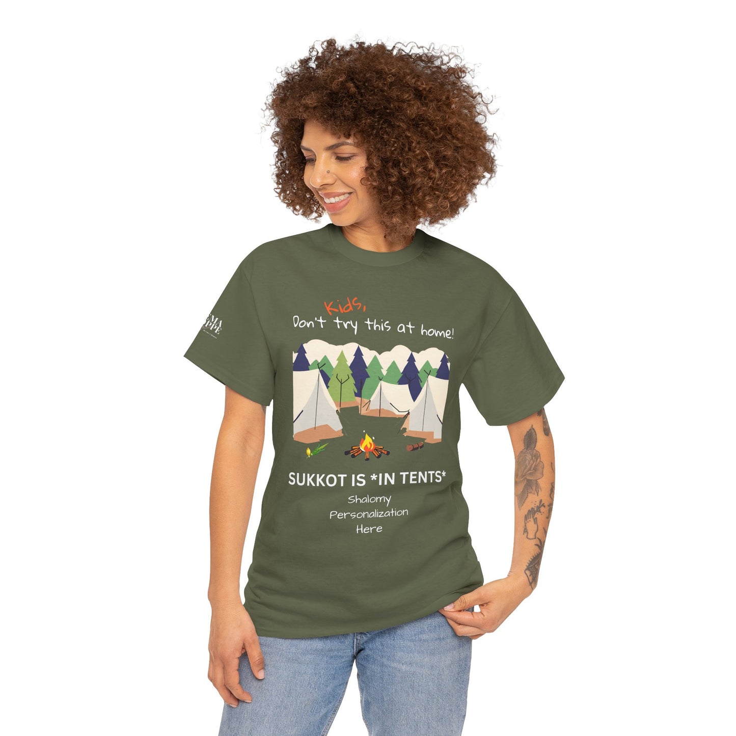 Personalized Kids, Don't Try This At Home Sukkot Shirt, dark colors