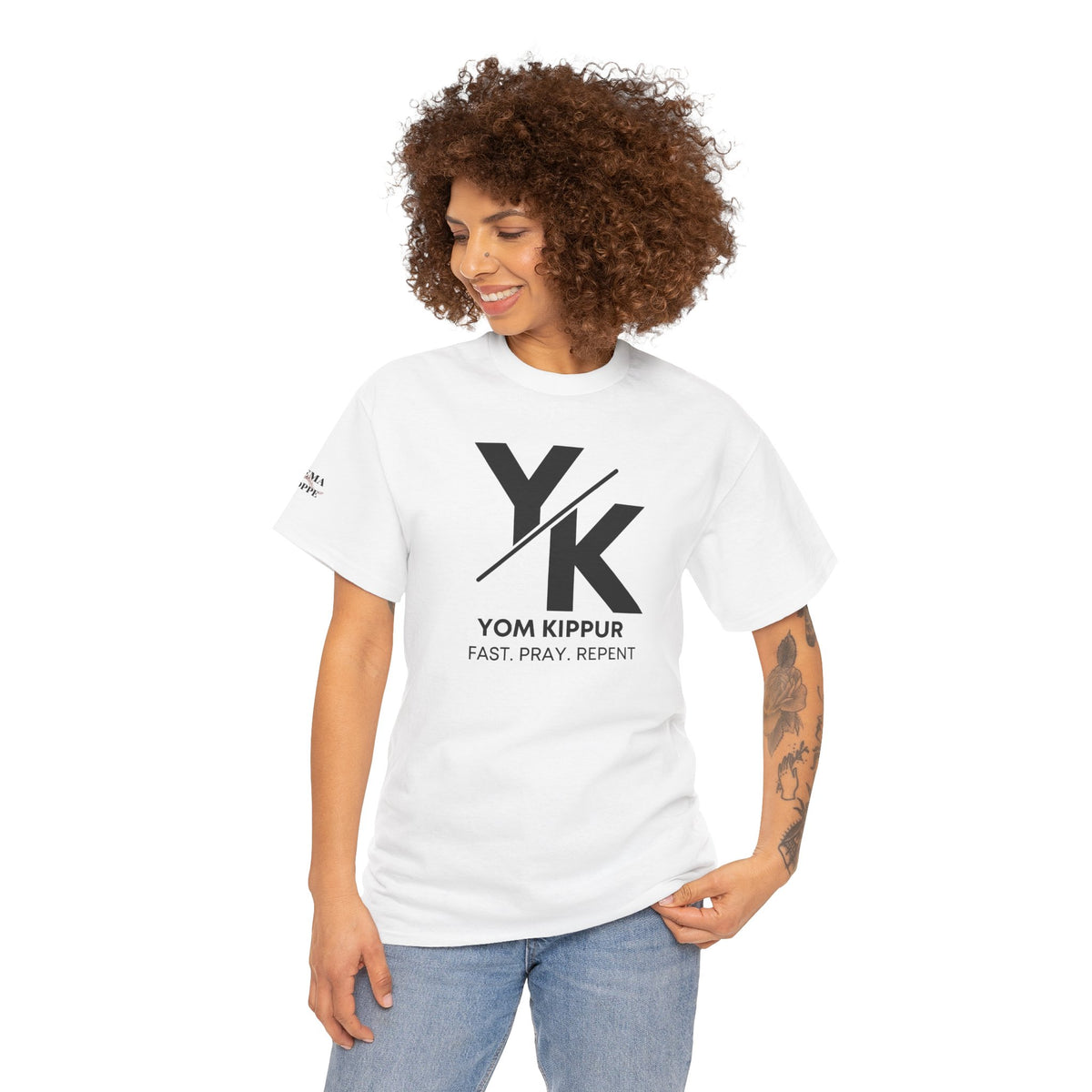 Yom Kippur Tee - "YK" Logo with "Fast. Pray. Repent." Set-Apart Biblical Day of Atonement T-Shirt