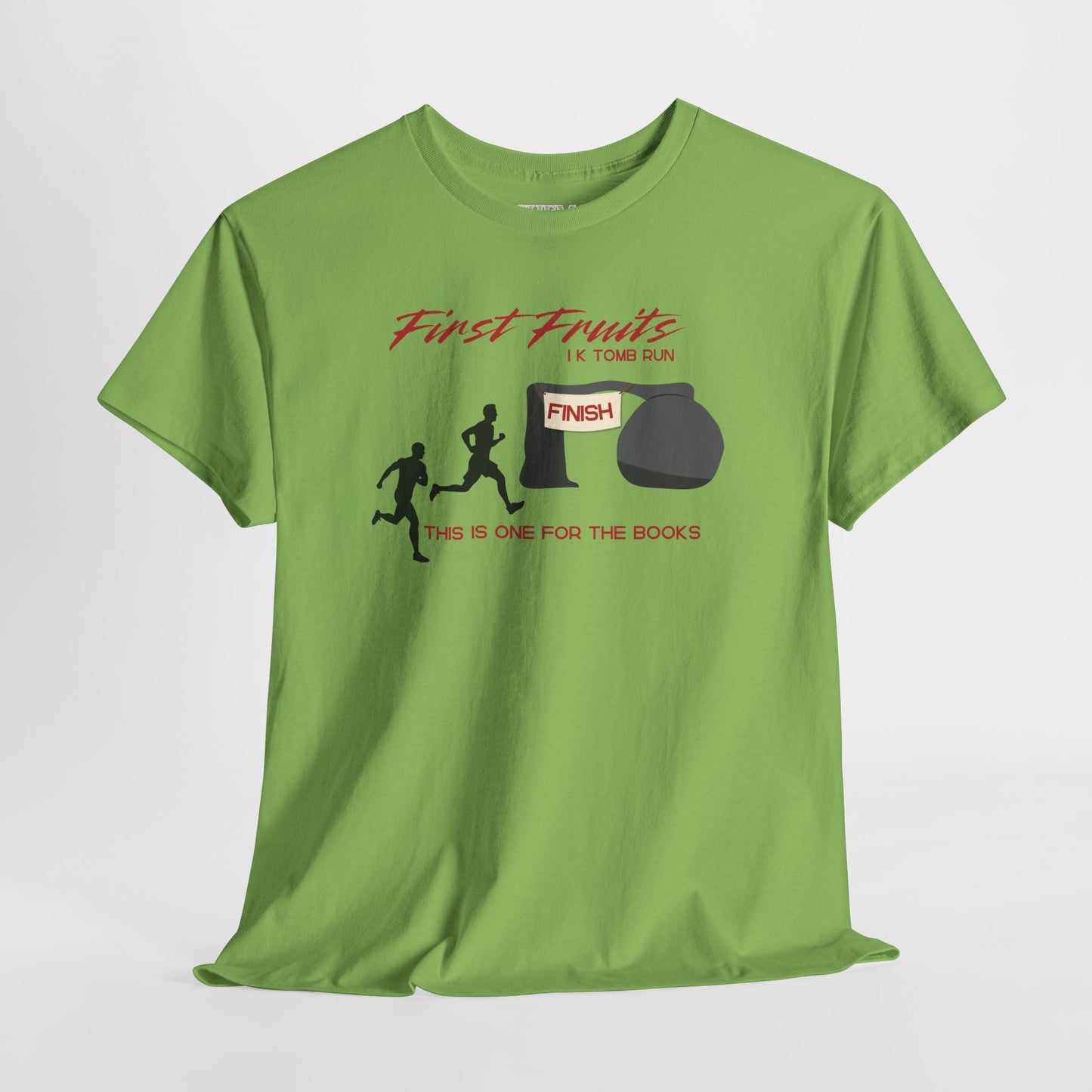 First Fruits 1k Tomb Run Unisex Tee - Funny Biblical Design