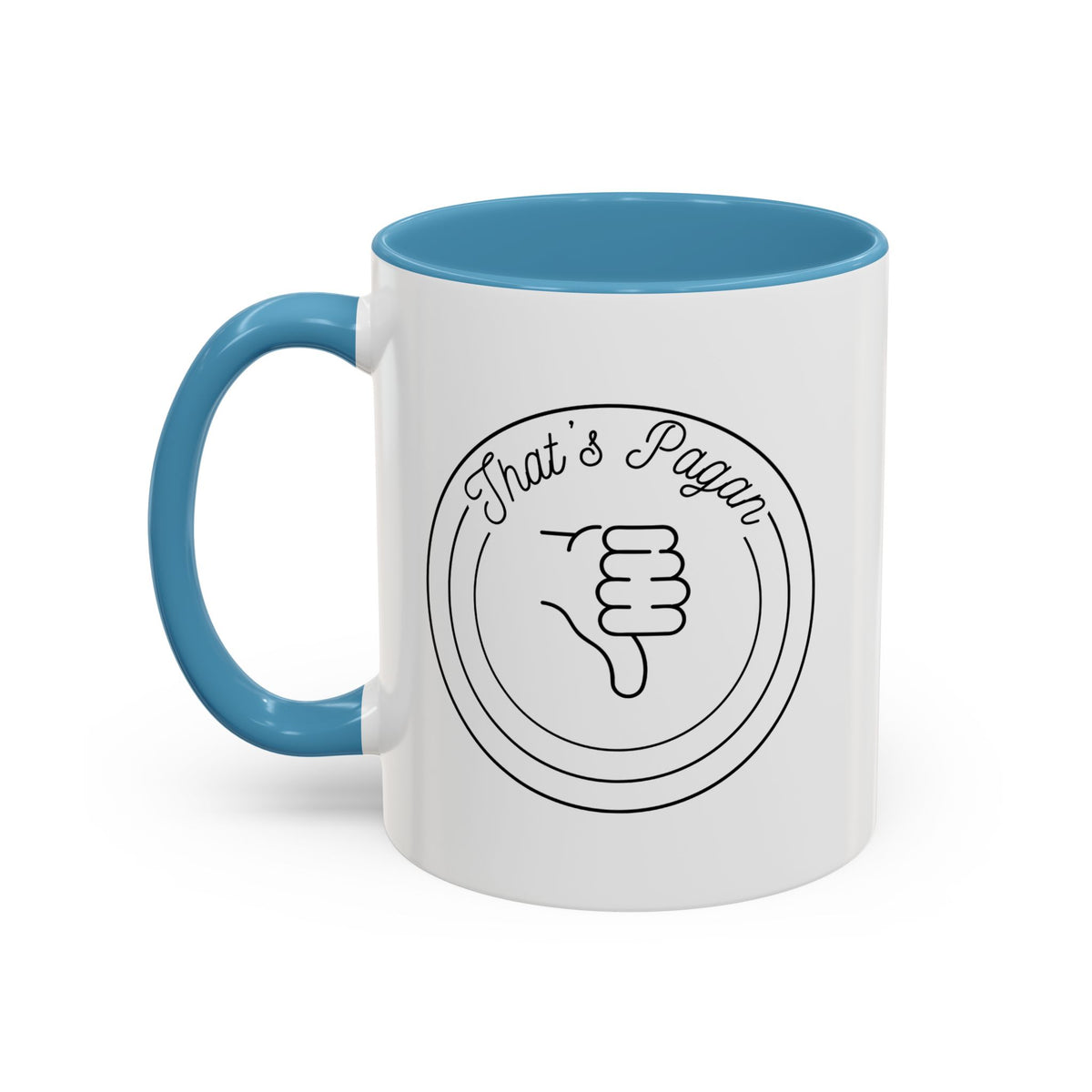 That's Pagan Thumbs Down Accent Coffee Mug