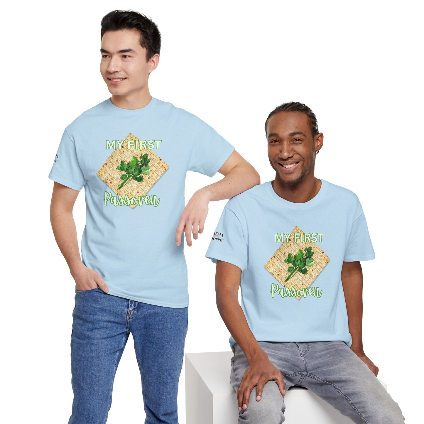 Adults My First Passover T‑Shirt — Seder Matzo & Parsley Pesach Tee