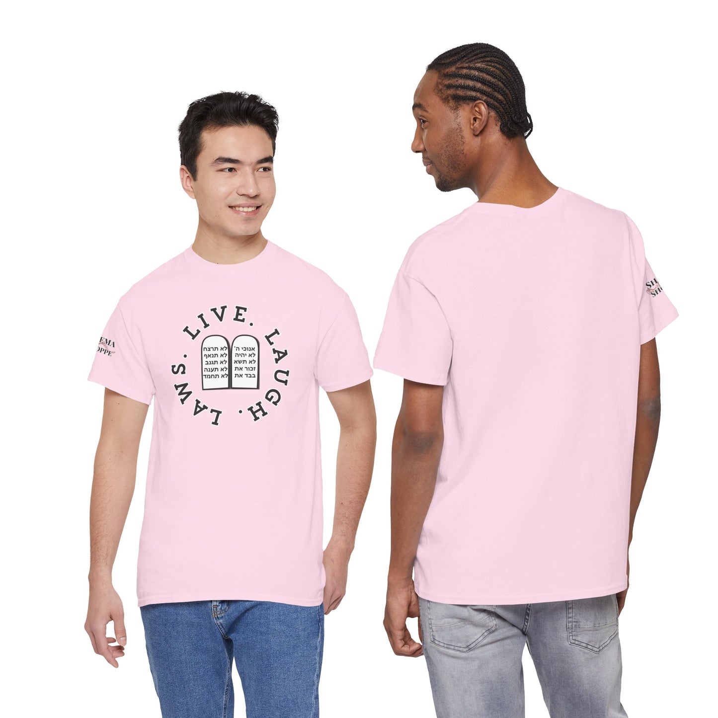 Live Laugh Laws T‑Shirt — Legal Humor Tee with Open Book Graphic