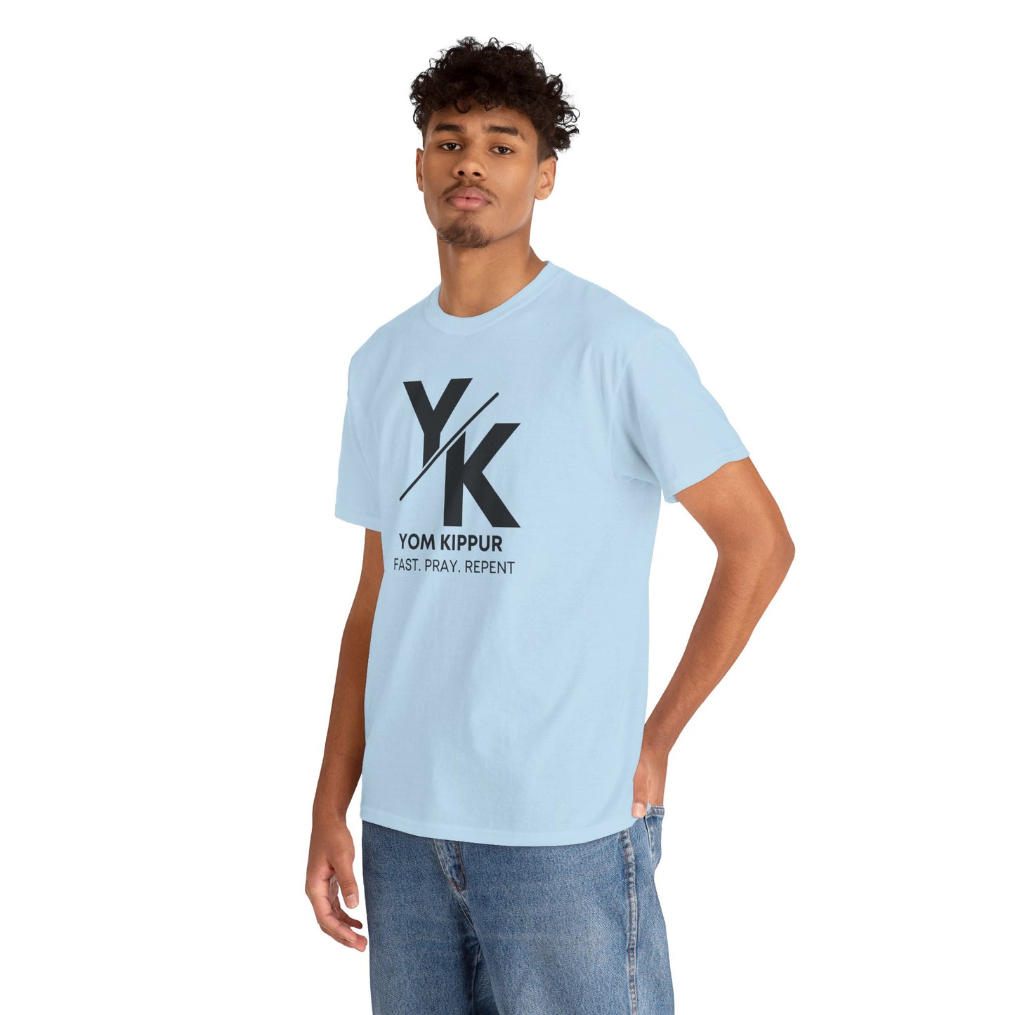 Yom Kippur Tee - "YK" Logo with "Fast. Pray. Repent." Set-Apart Biblical Day of Atonement T-Shirt