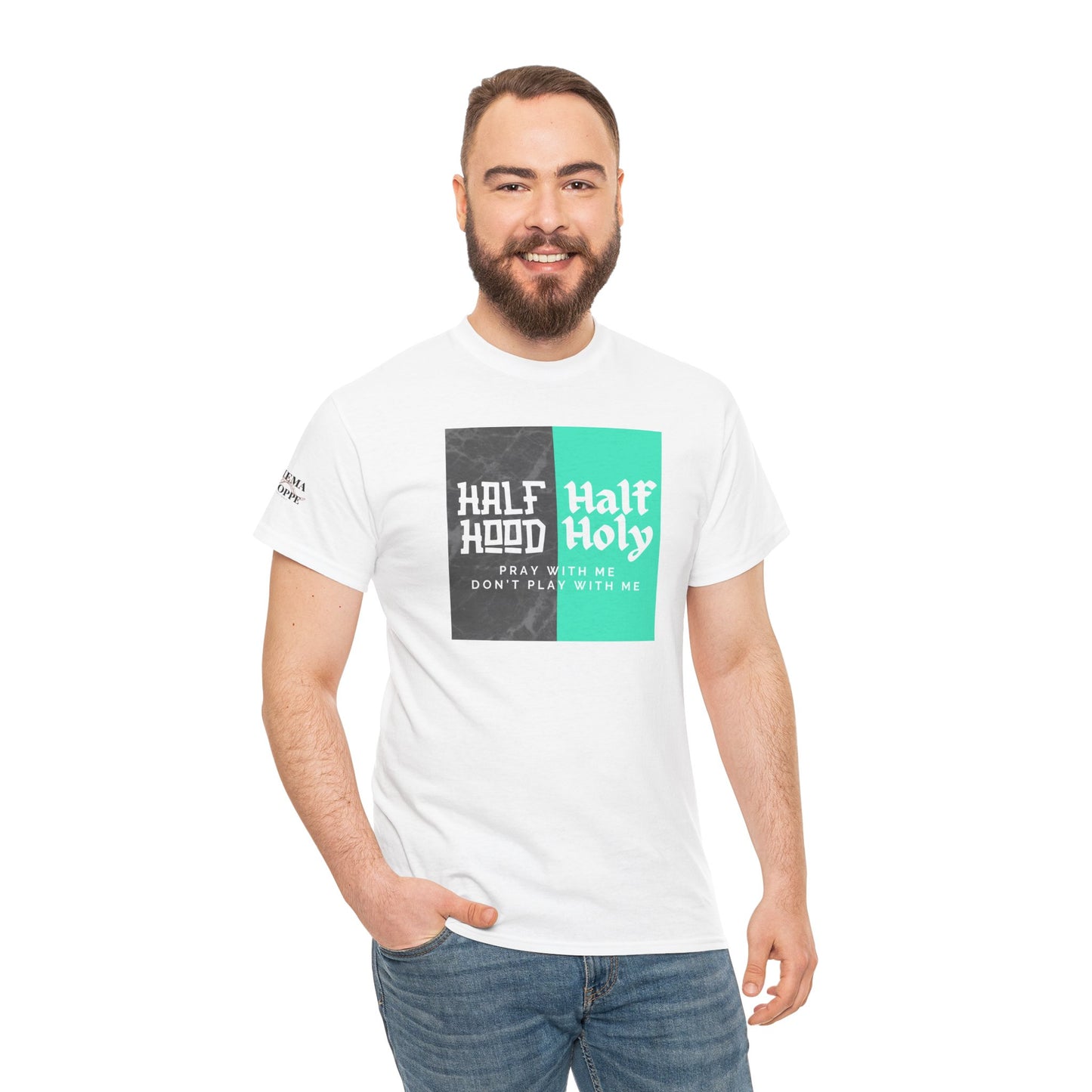 Half Hood/Half Holy Unisex Heavy Cotton Tee