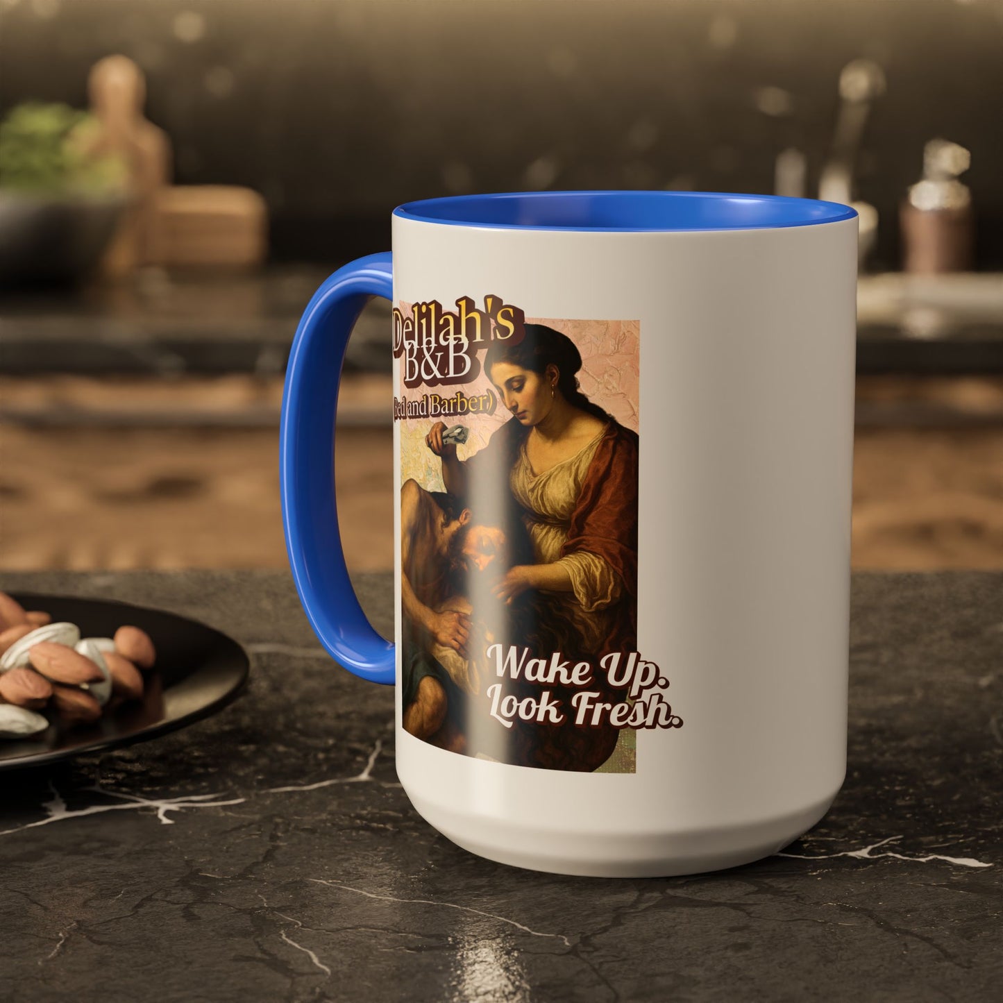 Funny Vintage Sampson Delilah's B&B Coffee Mug
