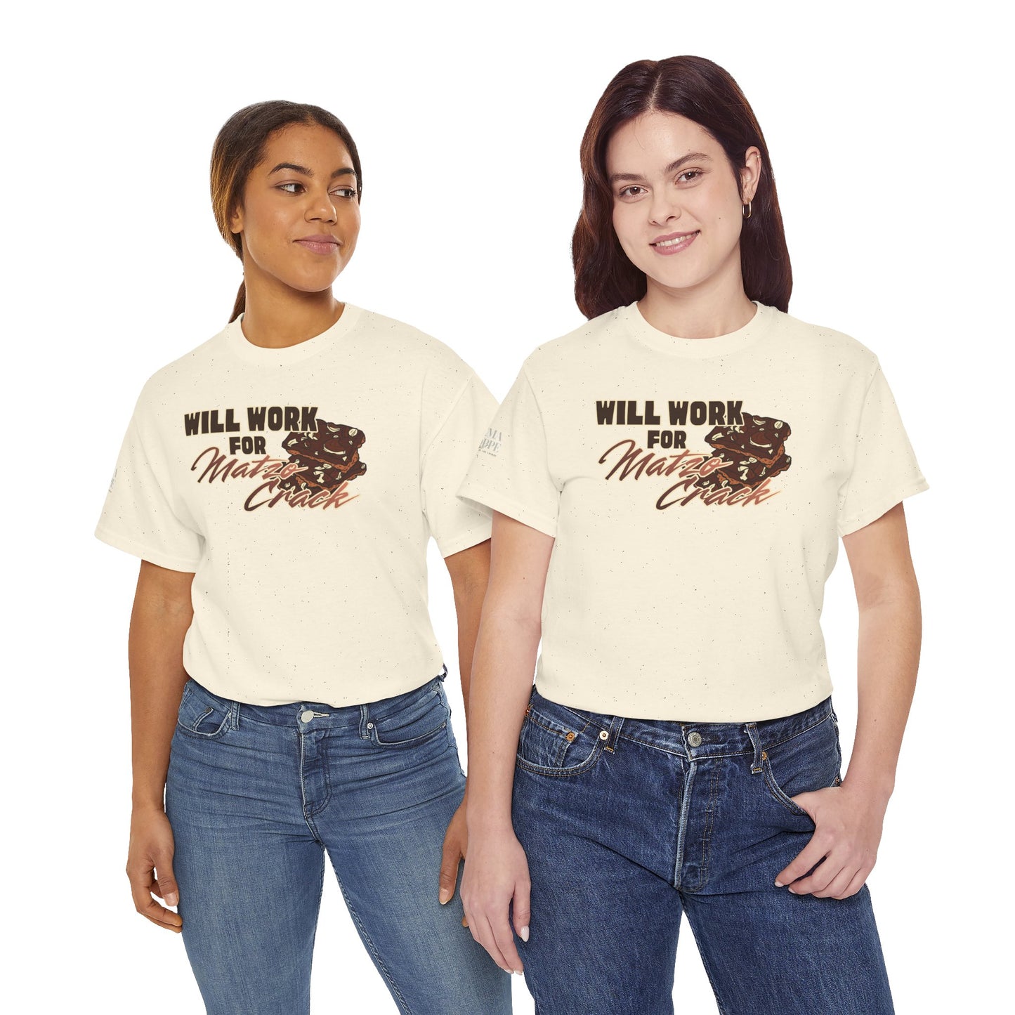 Will Work for Matzo Crack Funny Passover Unleavened Bread T‑Shirt