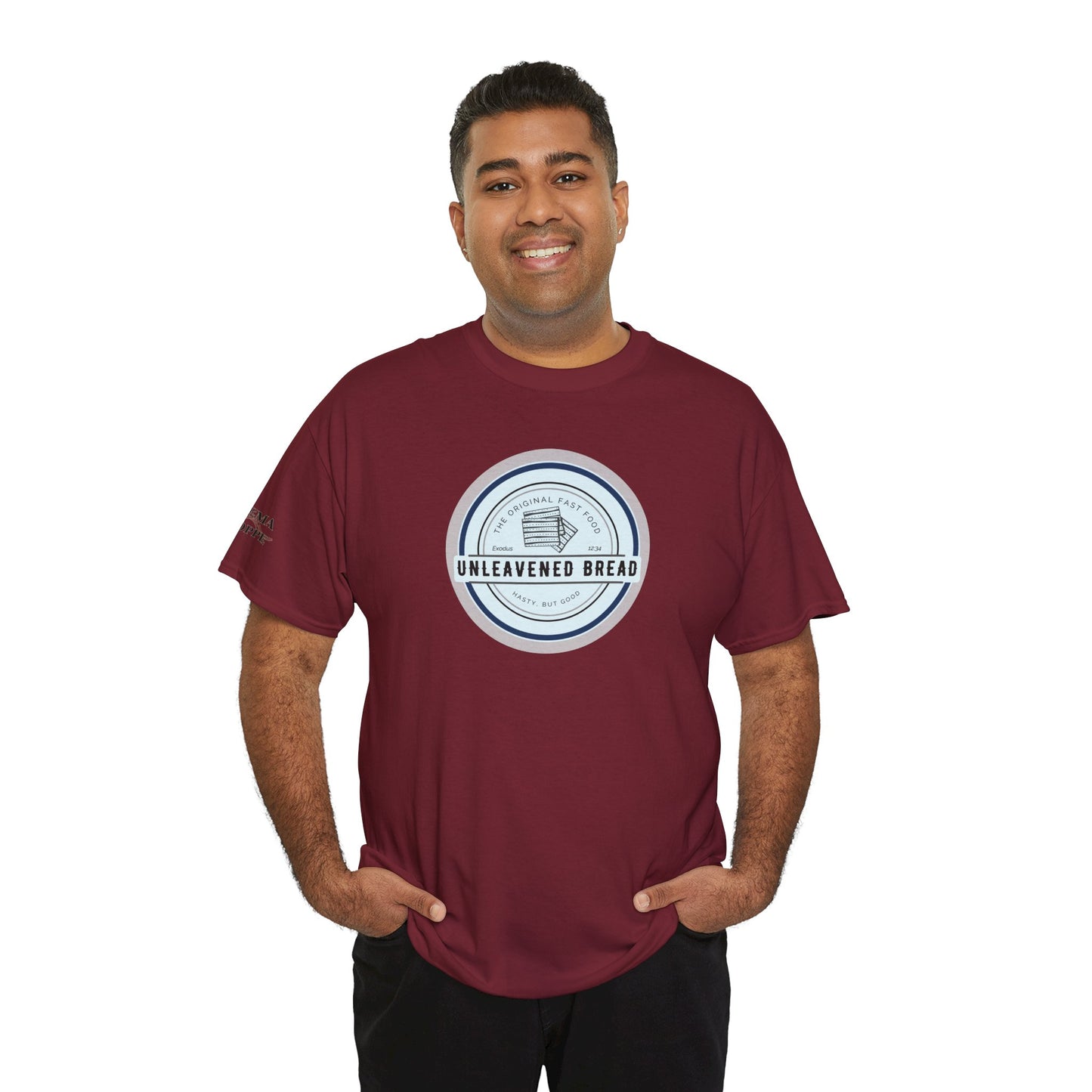 Unleavened Bread Matzo T-Shirt — "Hasty but Good" Passover Biblical Humor Tee