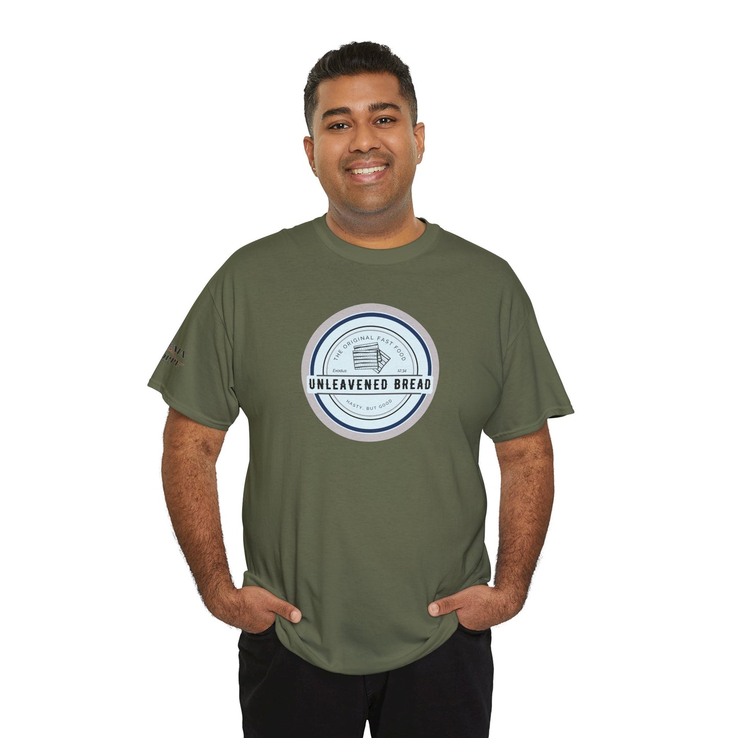 Unleavened Bread Matzo T-Shirt — "Hasty but Good" Passover Biblical Humor Tee