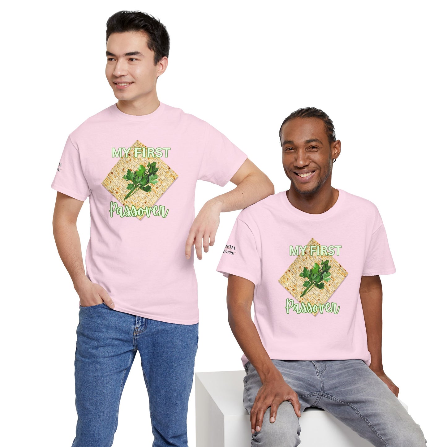 Adults My First Passover T‑Shirt — Seder Matzo & Parsley Pesach Tee