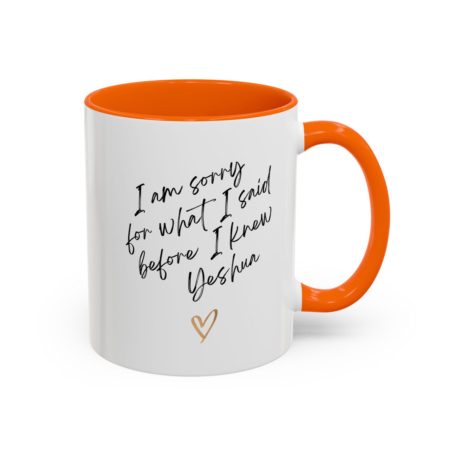 I'm Sorry (Yeshua) Accent Coffee Mug (11, 15oz)