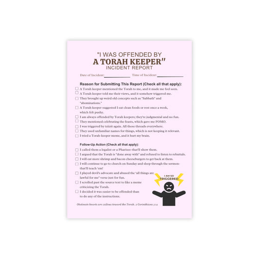Incident Report Post-it® Note Pad — Pink Playful Office Memo for Logging Petty Grievances